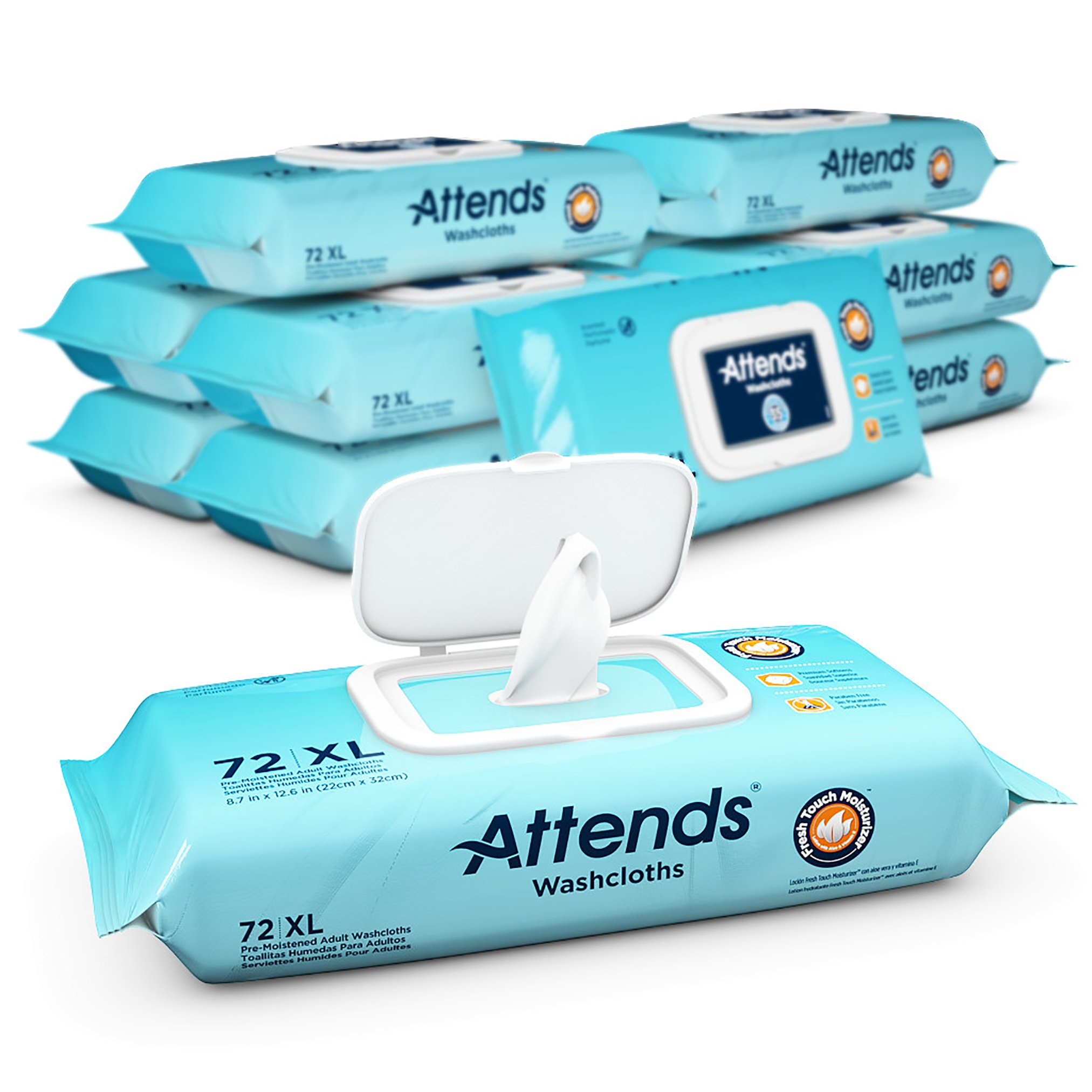 Attends Healthcare Products WCCP1000 - Attends® Scented Personal Cleansing Wipes with Aloe and Vitamin E - 1/Pack, 12/Case