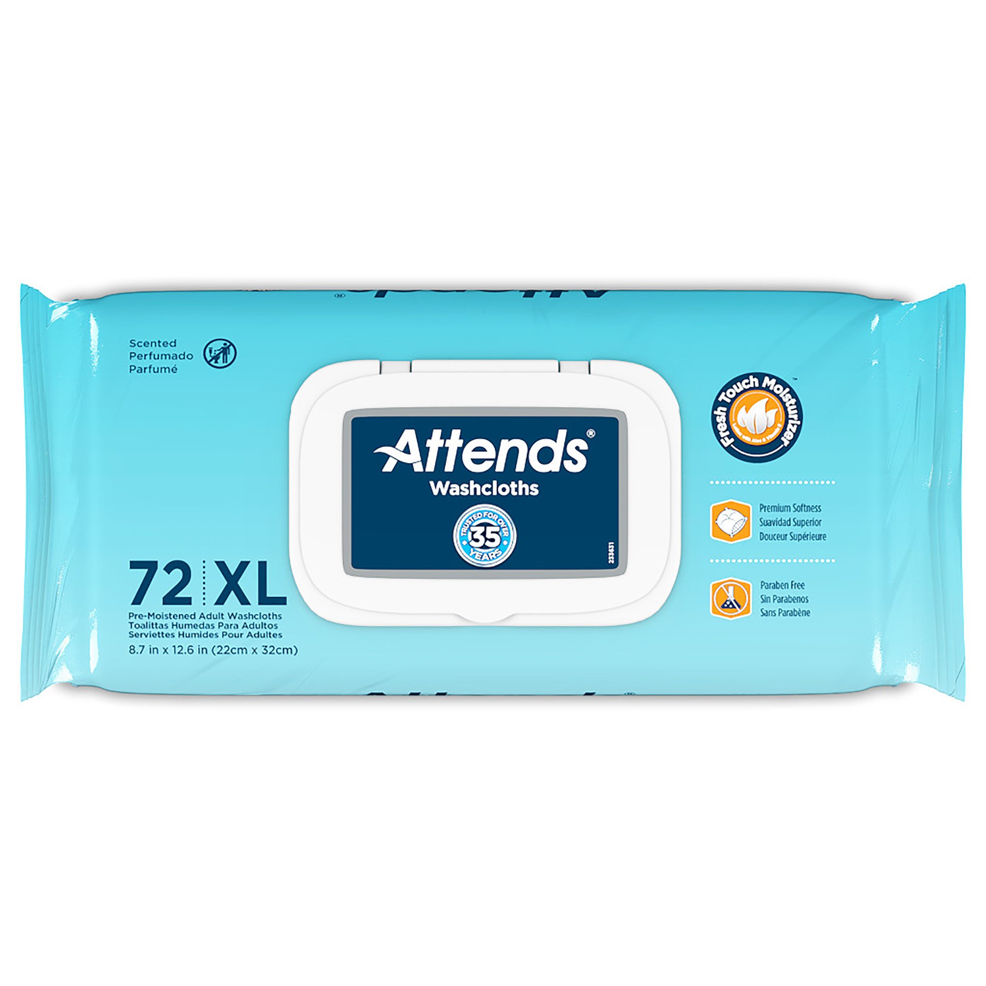 Attends Healthcare Products - WCCP1000 Attends® Scented Personal Cleansing Wipes with Aloe and Vitamin E