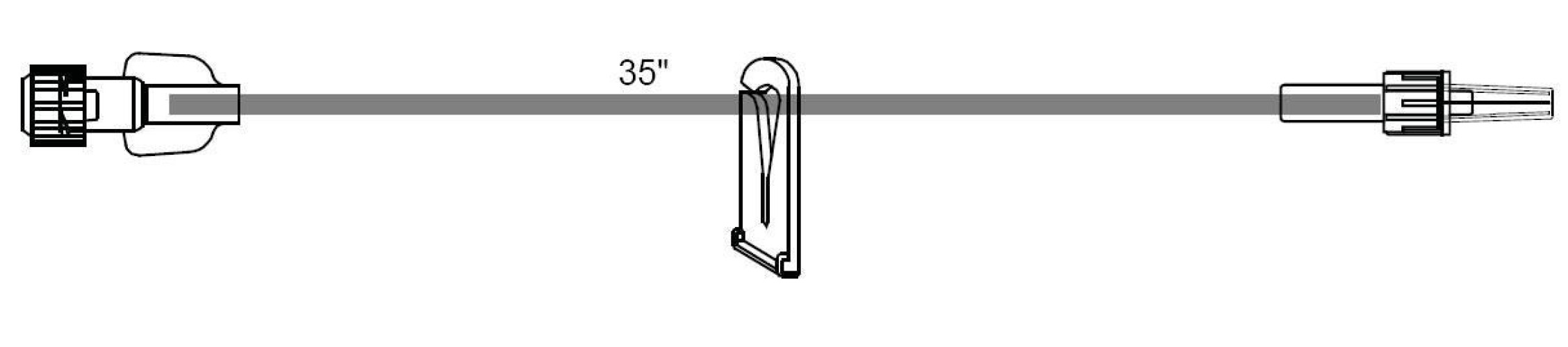 ICU Medical - B1110 IV Extension Set ICU Small Bore 36 Inch Tubing