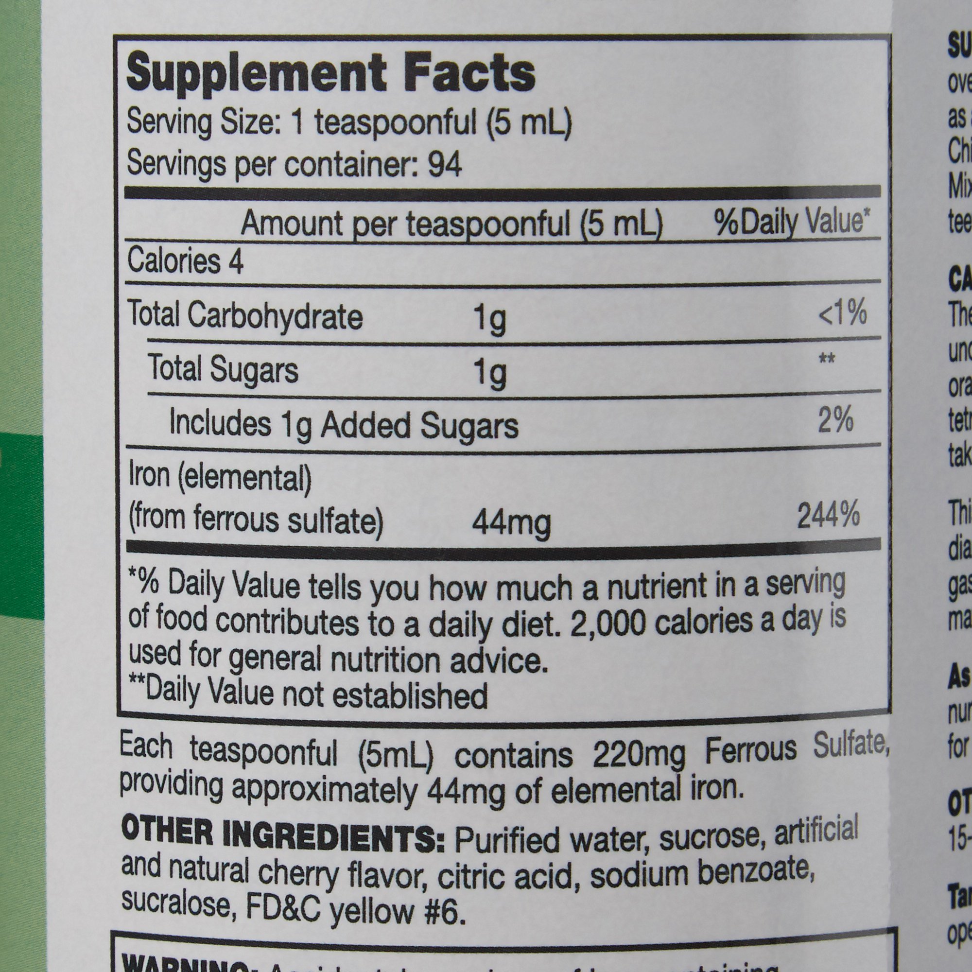 Geri-Care Q701-16-GCP - Geri-Care® Iron Mineral Supplement - 1/Bottle, 12/Case