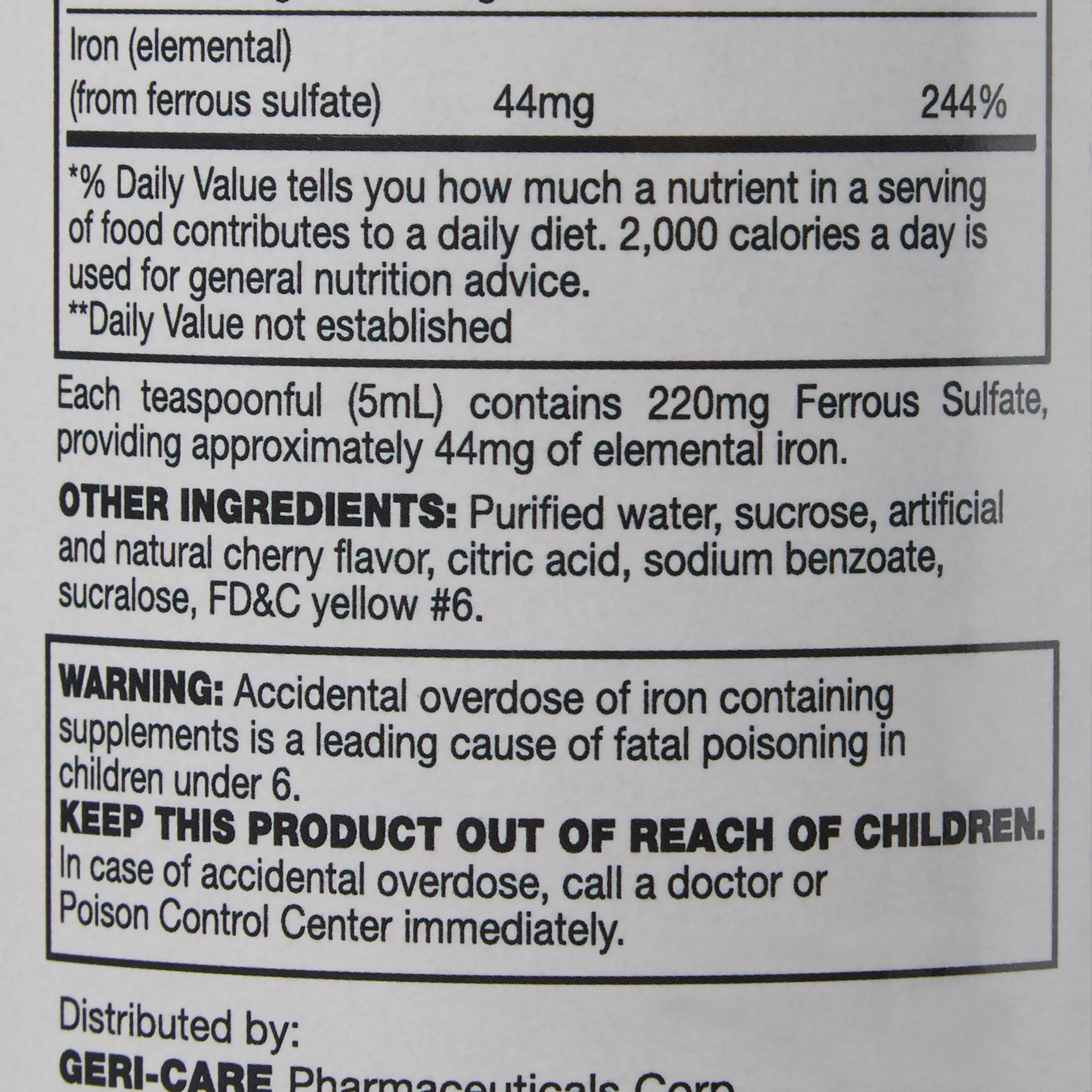 Geri-Care - Q701-16-GCP Geri-Care® Iron Mineral Supplement