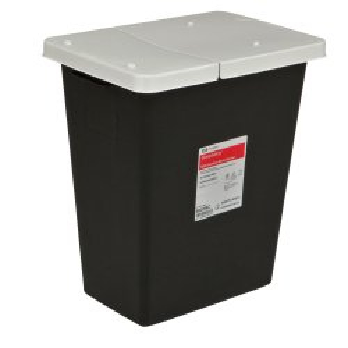 Cardinal 8607RC - SharpSafety™ RCRA Waste Container, 8 Gallon, 15-1/2 Inch x 17-3/4 x 11 Inch - 1/Each, 10/Case