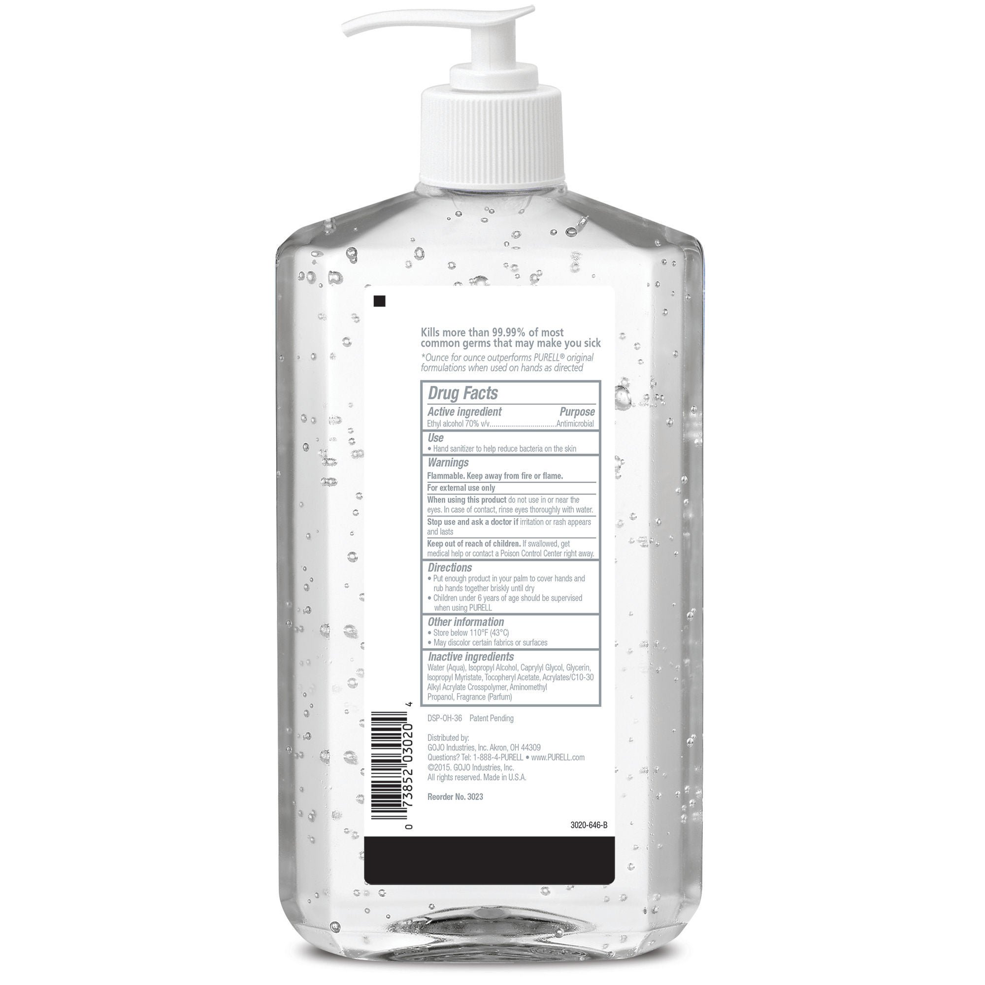 GOJO - 3023-12 Purell® Advanced Hand Sanitizer 70% Ethyl Alcohol Gel