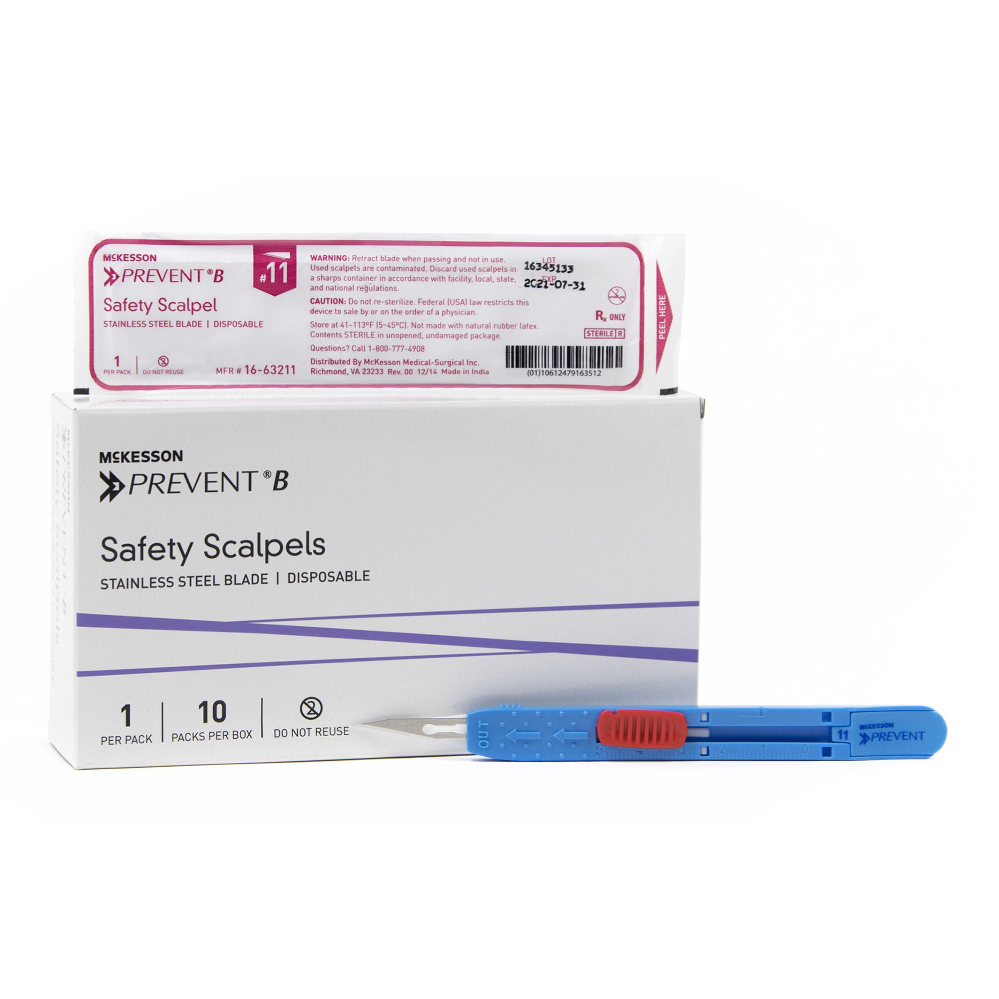 McKesson Brand - 16-63211 McKesson Prevent® B Safety Scalpel