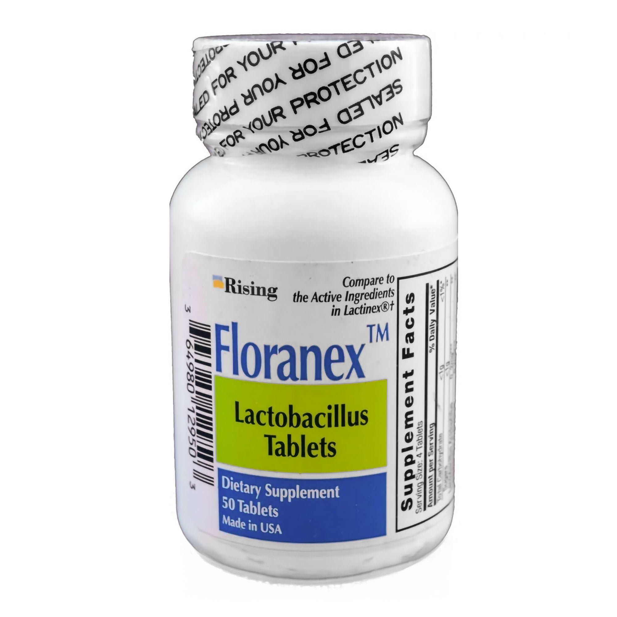 Rising Pharmaceuticals - 64980012950 Floranex™ Lactobacillus Tablets Probiotic Dietary Supplement