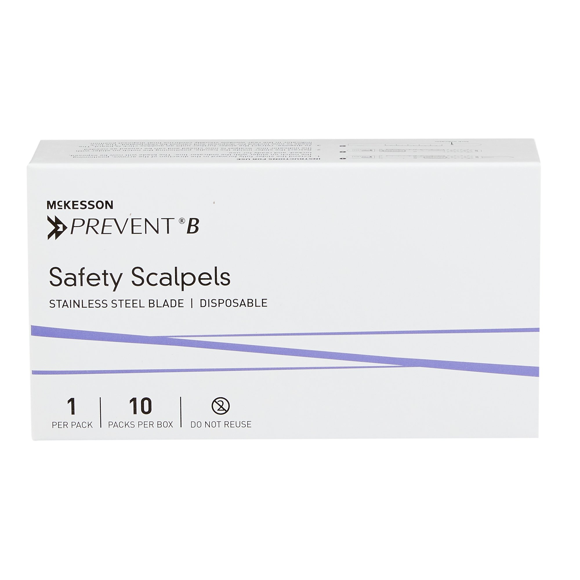 McKesson Brand 16-63210 - McKesson Prevent® B Safety Scalpel, Size 10 - 1/Pack, 10/Box, 200/Case