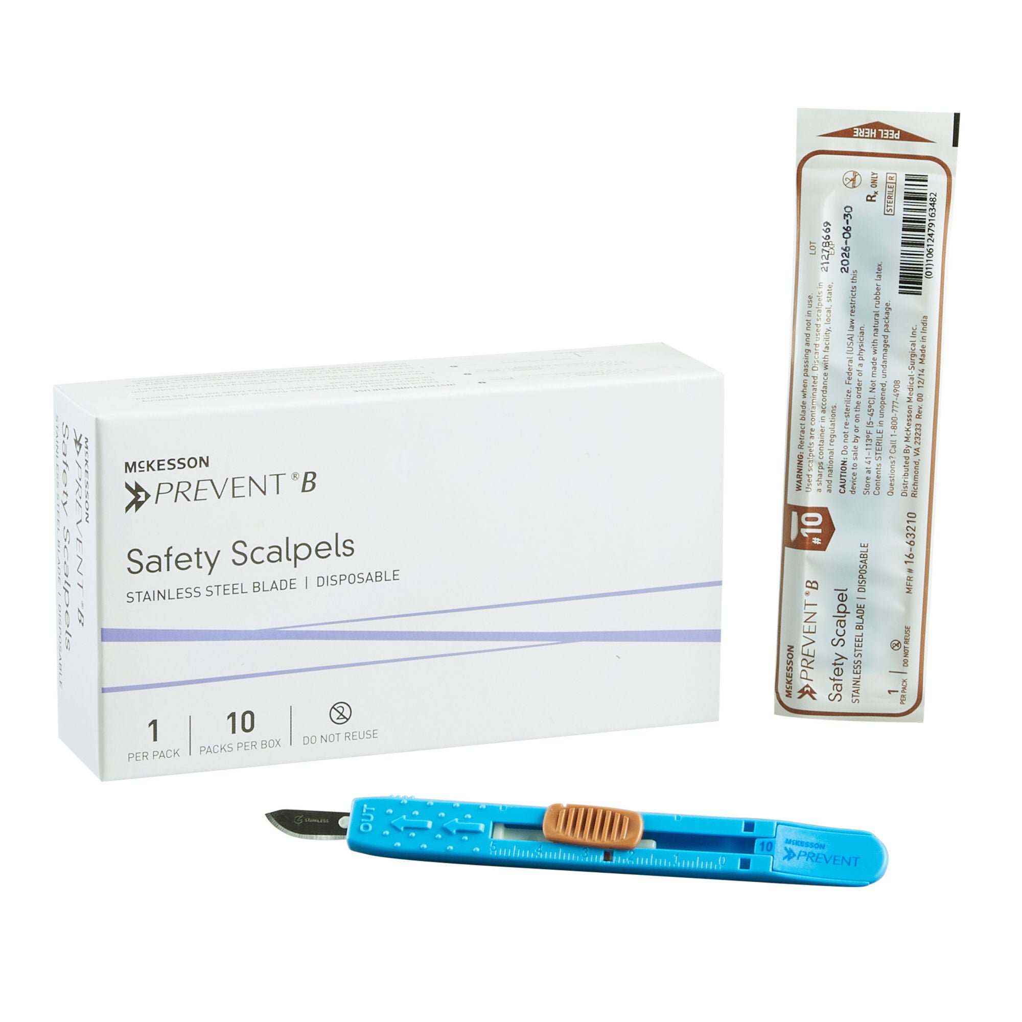 McKesson Brand - 16-63210 McKesson Prevent® B Safety Scalpel
