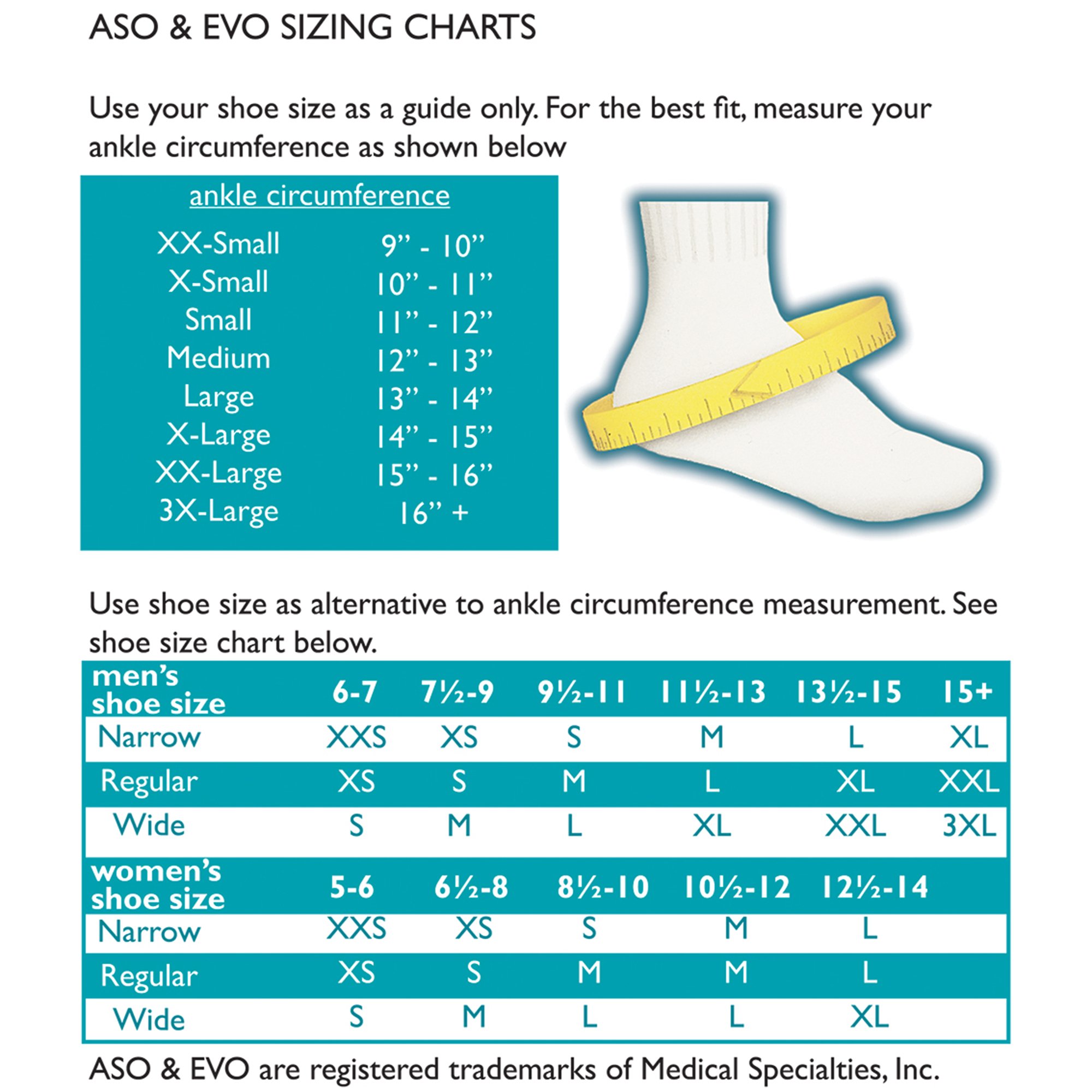 Medical Specialties 223616 - ASO® Speed Lacer Ankle Brace, Extra Large - 1/Each