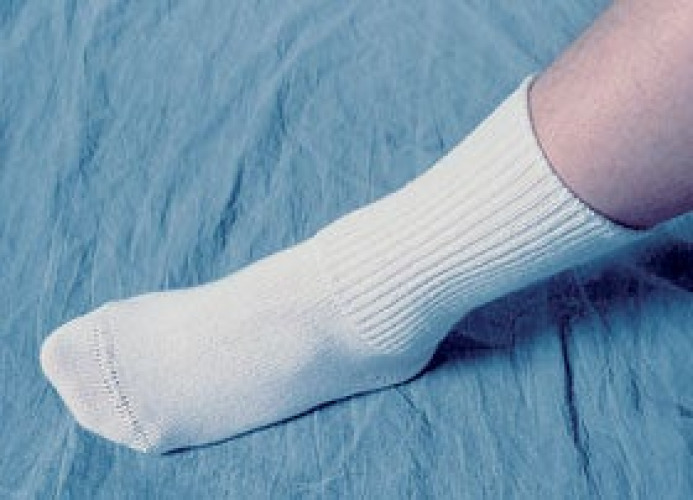 Alimed - 2970004098 Diabetic Socks PediFix® Calf High Medium / Large White Closed Toe