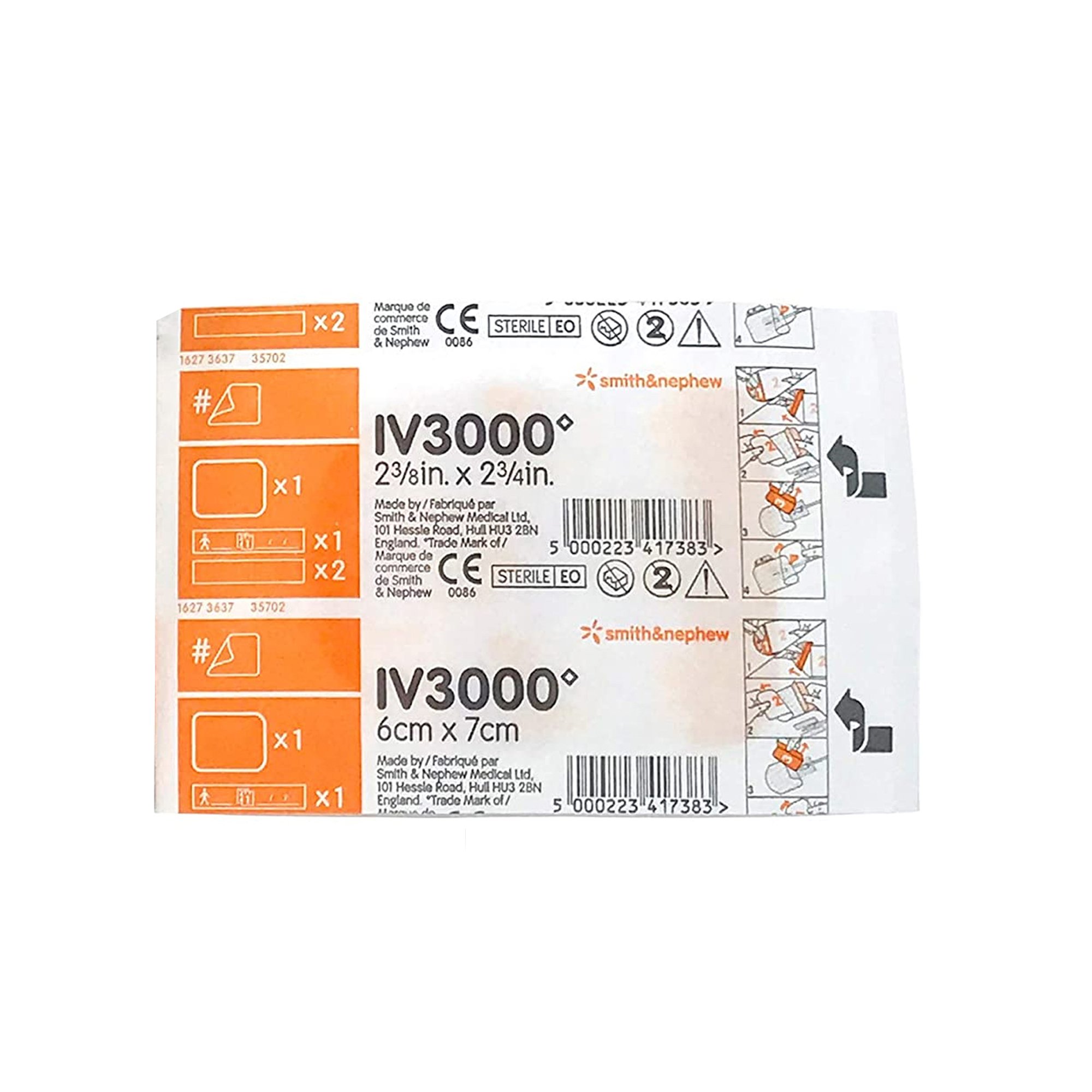 Smith & Nephew - 66024007 IV3000™ 1-Hand Peripheral Catheter Dressing