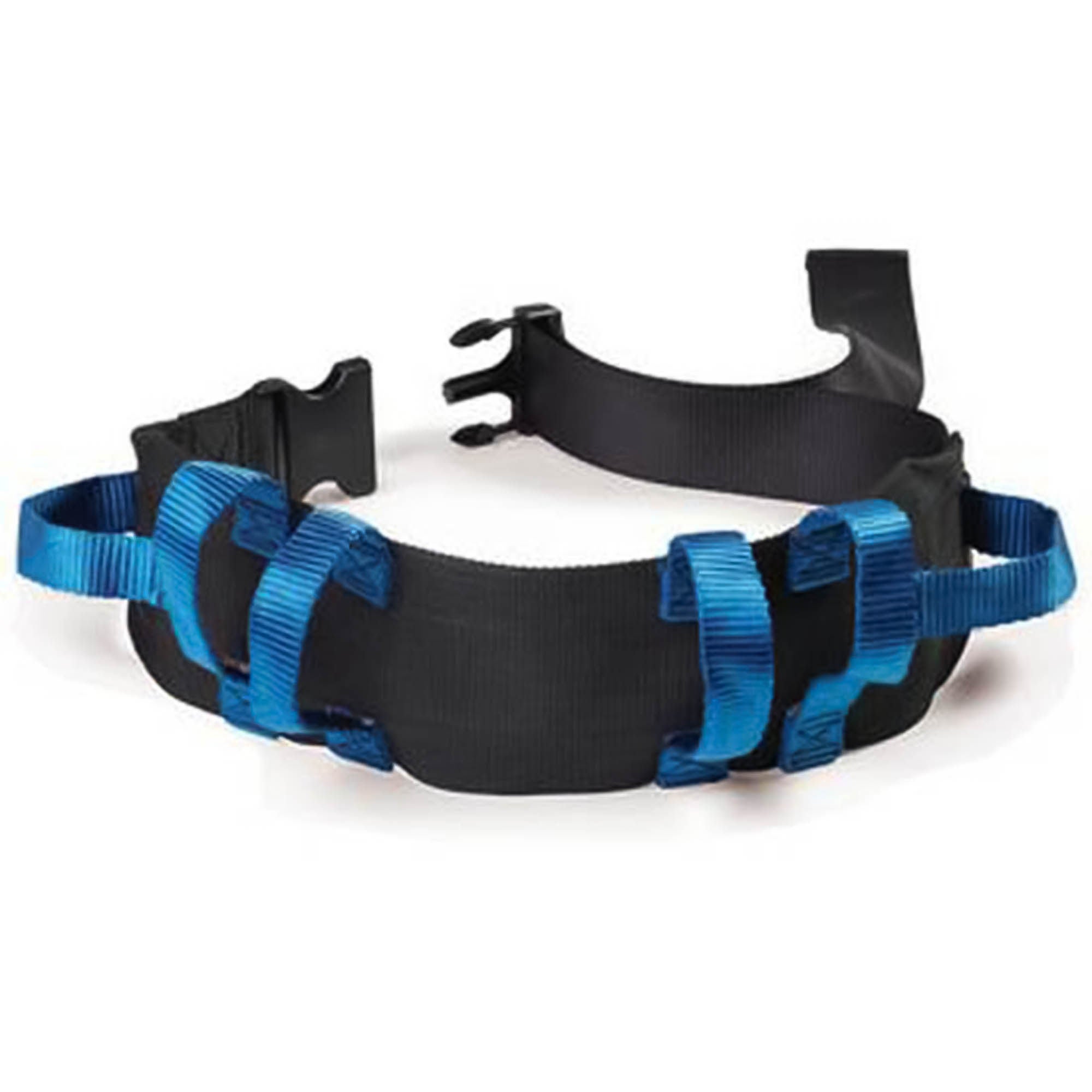 Performance Health - 081227172 Gait Belt with Handles Sammons Preston® 56 Inch Length Black / Blue Nylon