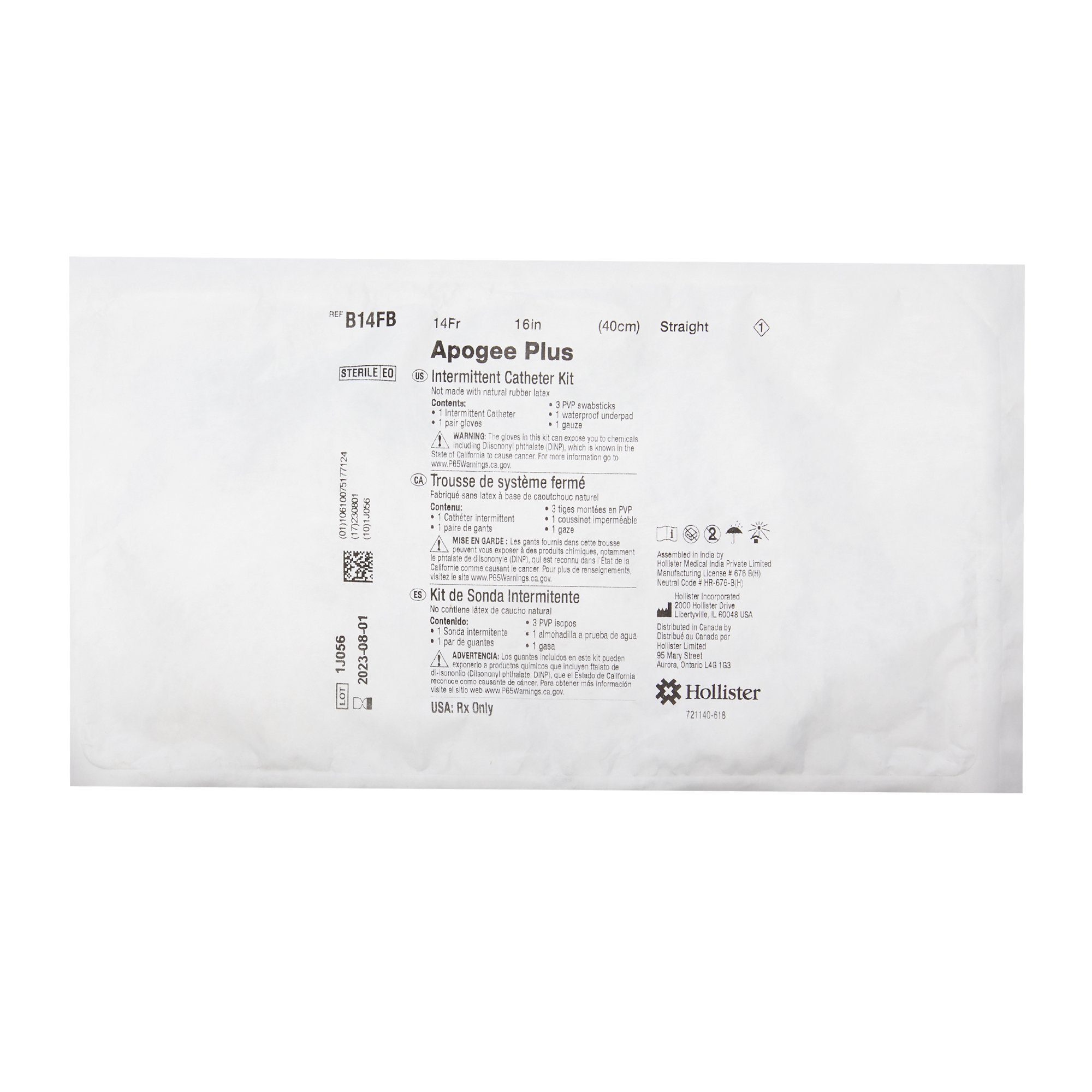 Hollister - B14FB Apogee® Intermittent Catheter Kit
