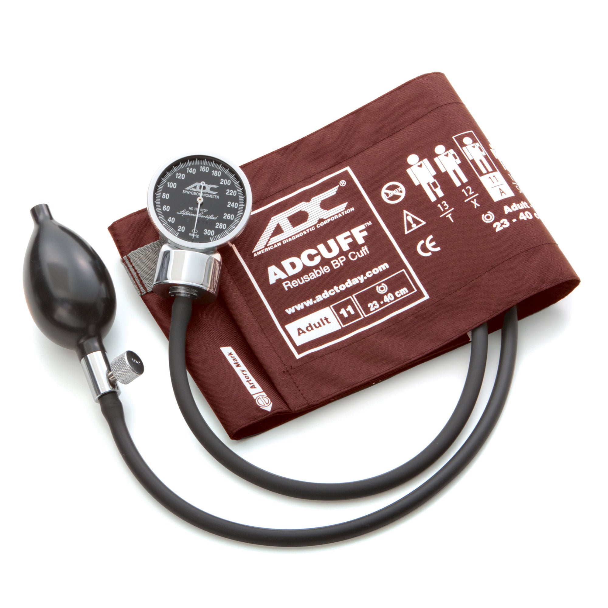 American Diagnostic Corp - 700-11ABD Aneroid Sphygmomanometer Unit Diagnostix™700 Series Adult Cuff Arm Nylon Cuff 23 - 40 cm Pocket Aneroid