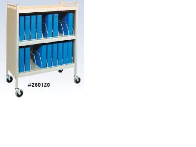 Omnimed - 260120-BG Binder/ Chart Rack Omnicart® Beige 20 Binder Charts Side Opening