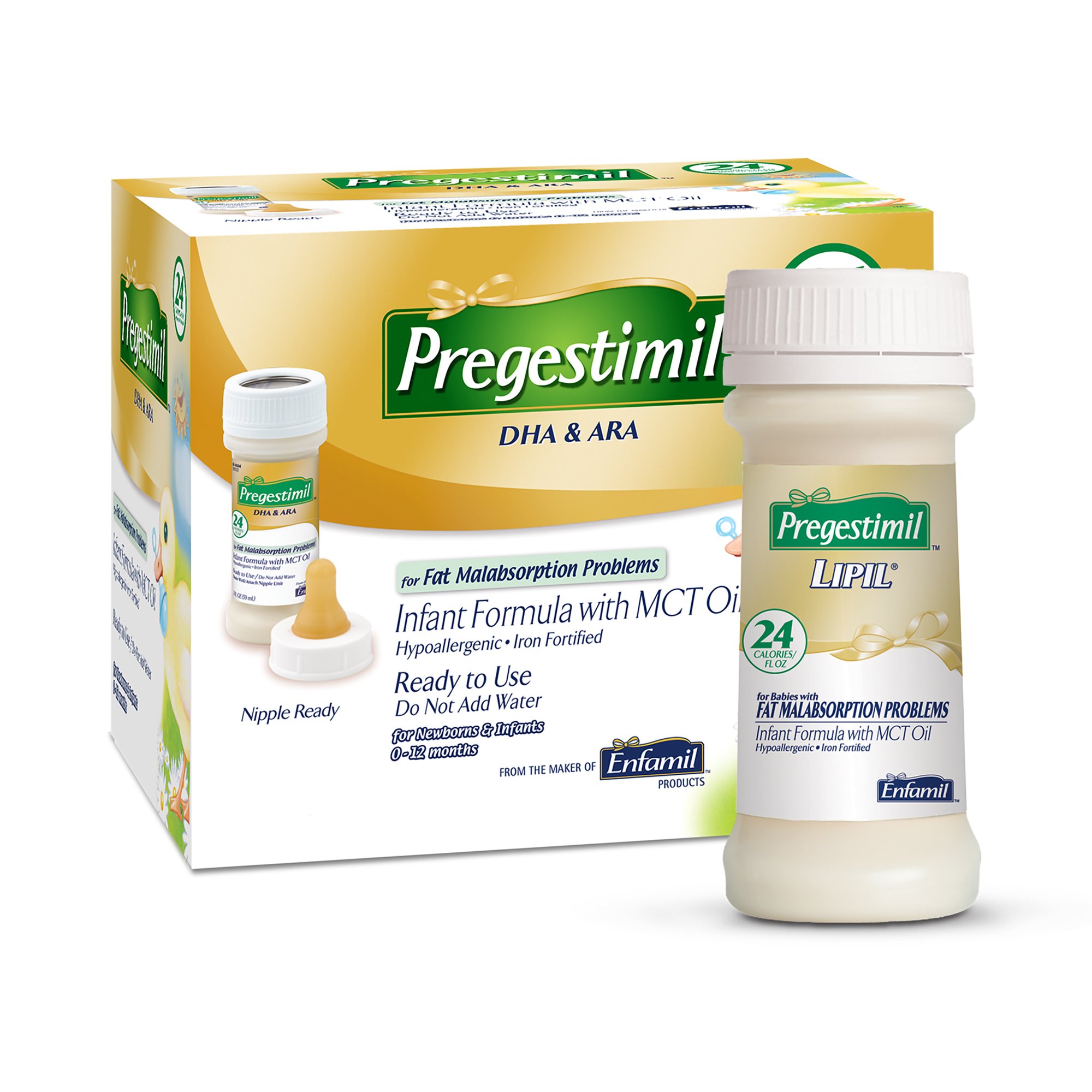 Mead Johnson 143401 - Pregestimil® Lipil® Ready to Use Infant Formula, 2-ounce bottle - 1/Each, 48/Case