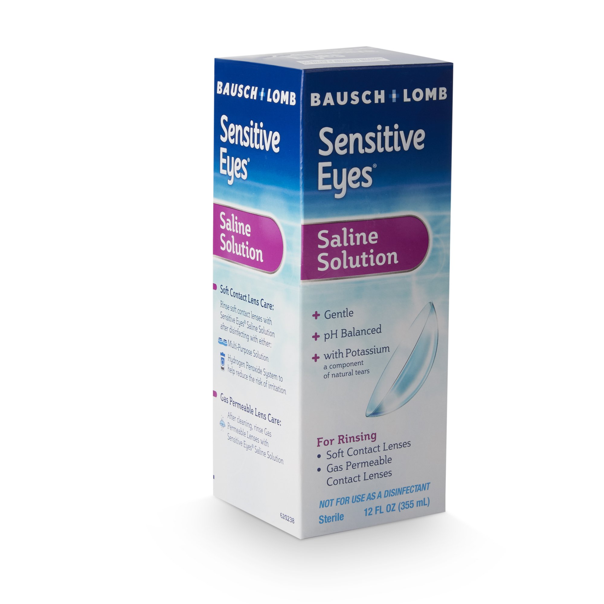 Bausch & Lomb 10119000238 - Sensitive Eyes® Plus Contact Lens Solution, 12-ounce Bottle - 1/Each