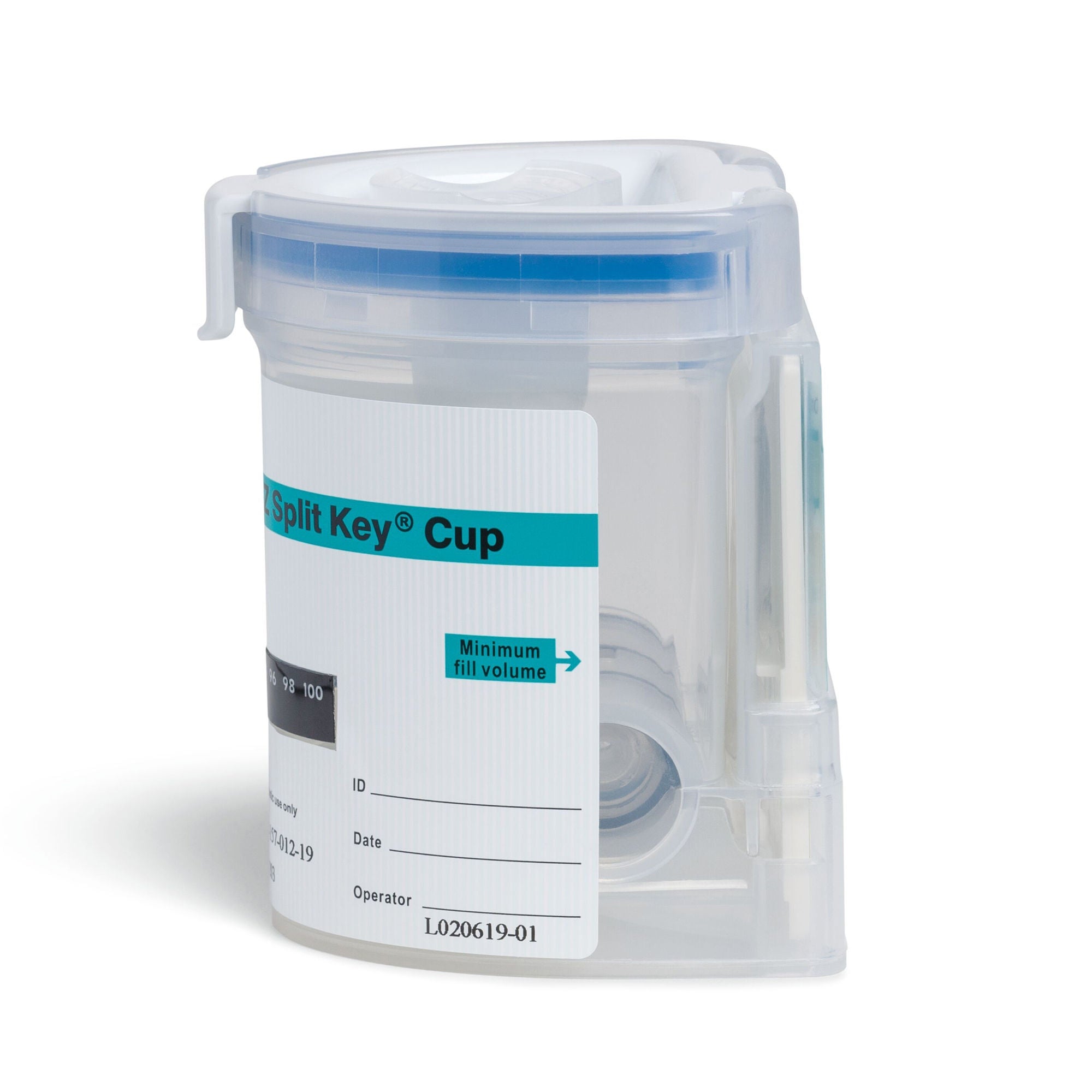 Abbott Rapid Dx North America LLC - DOA-2167-019 Drugs of Abuse Test Kit E-Z Split Key® Cup AMP, BZO, COC, mAMP/MET, OPI, THC 25 Tests CLIA Non-Waived