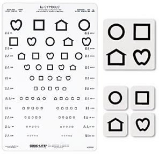 Good-Lite - 255001 Distant Chart LEA SYMBOLS® Vision Screening Chart 9 X 14 Inch Hanging