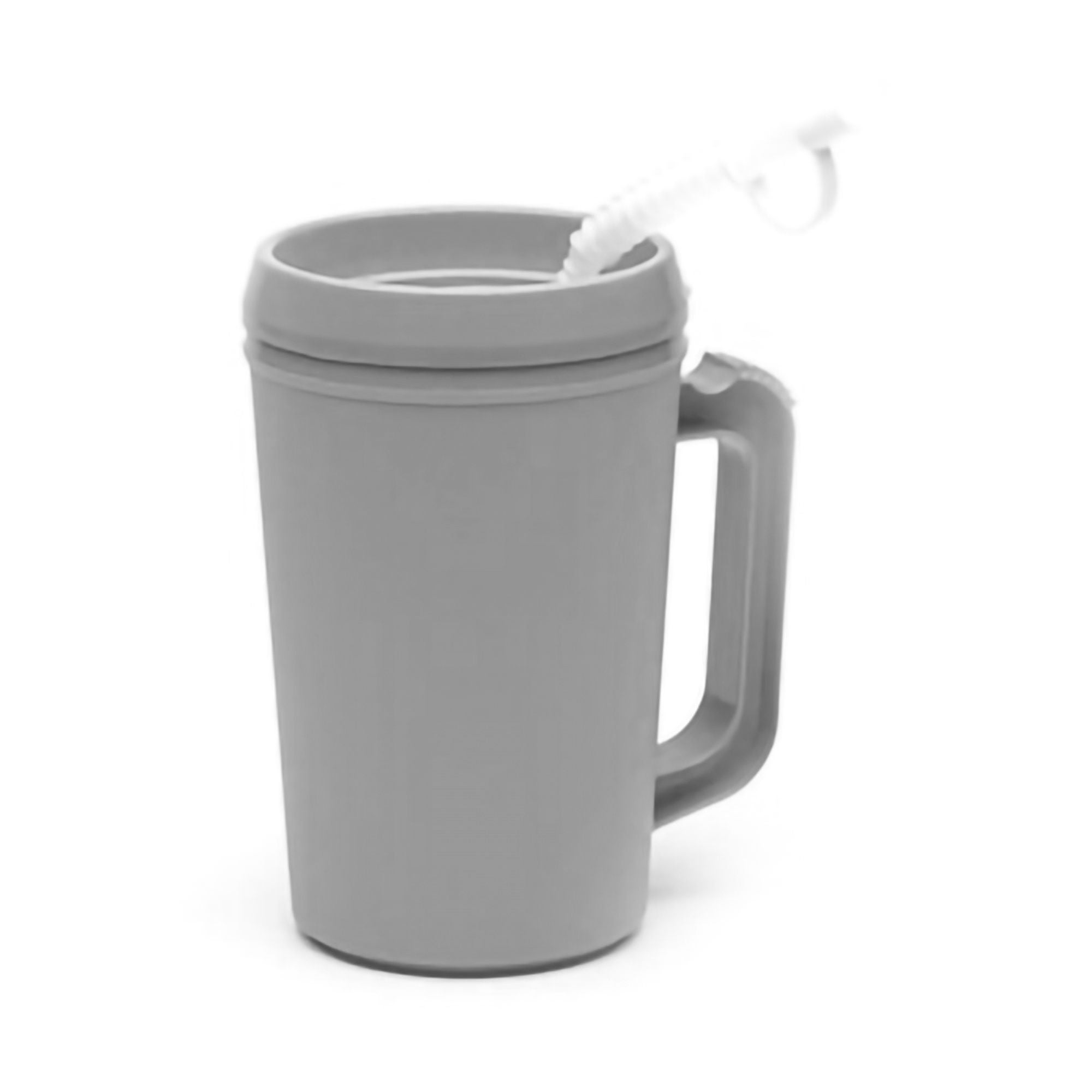 Medegen Medical Products LLC - H207-11 Insulated Drinking Mug Medegen 22 oz. Polypropylene Gray Reusable
