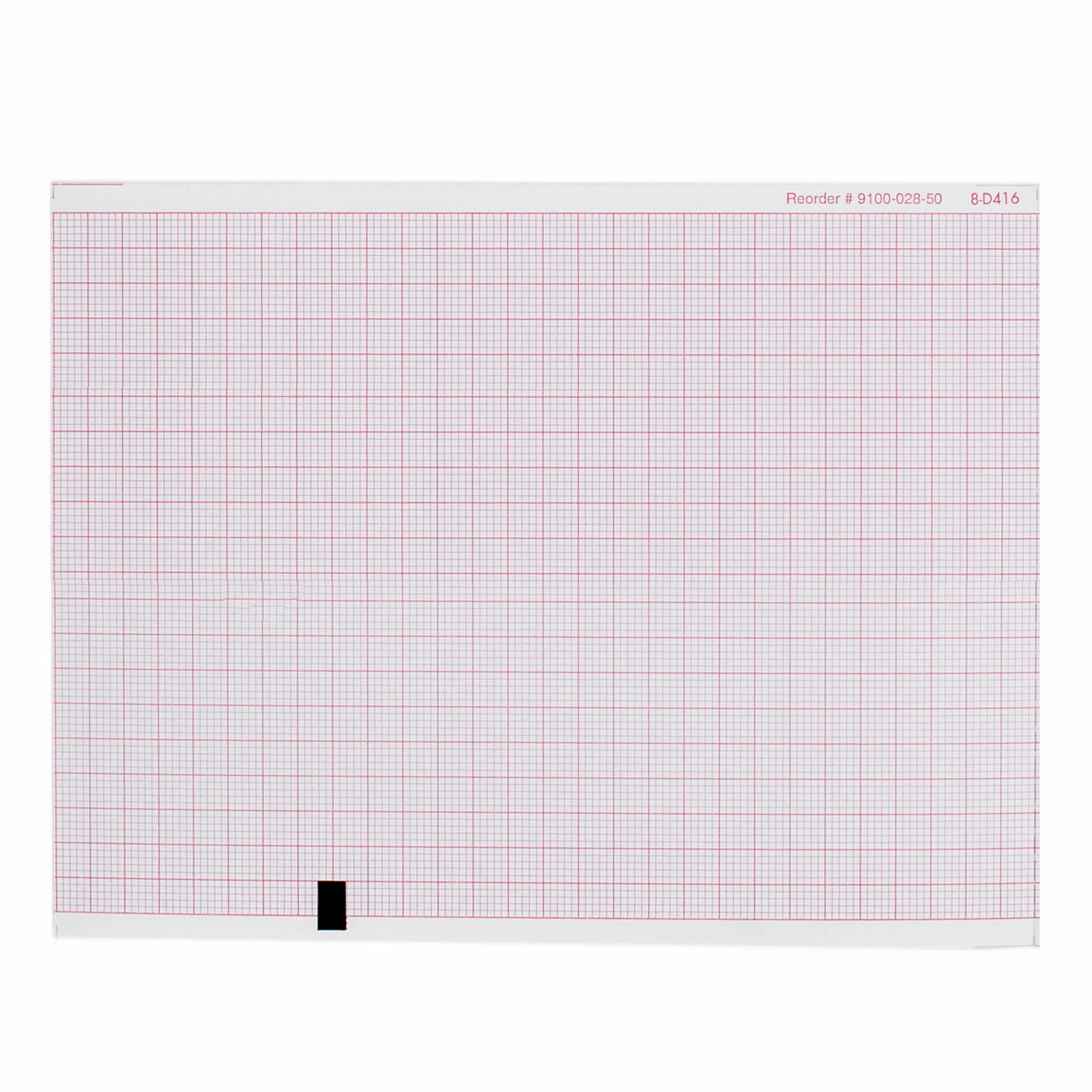 Precision Charts - 9100-028-01 Recording Chart Paper Z-Fold Red Grid