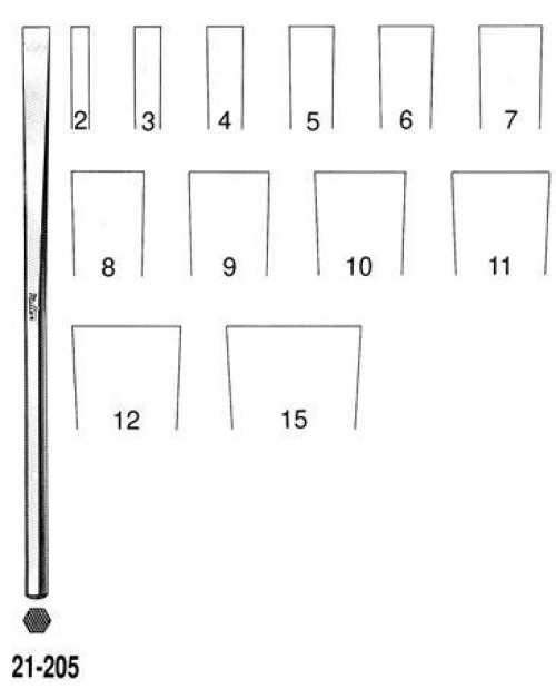 Integra Lifesciences - 21-205-5 Osteotome Miltex® Sheehan 5 mm Width Straight Blade OR Grade Stainless Steel NonSterile 6-1/4 Inch Length