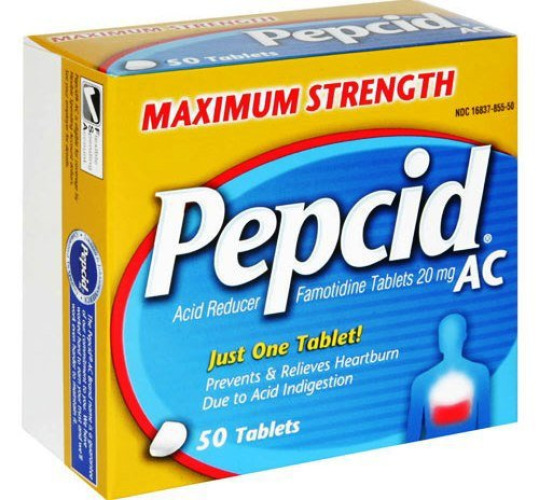 J & J Sales - 16837085550 Pepcid® AC Famotidine 20 mg Acid Reducer Tablets Maximum Strength