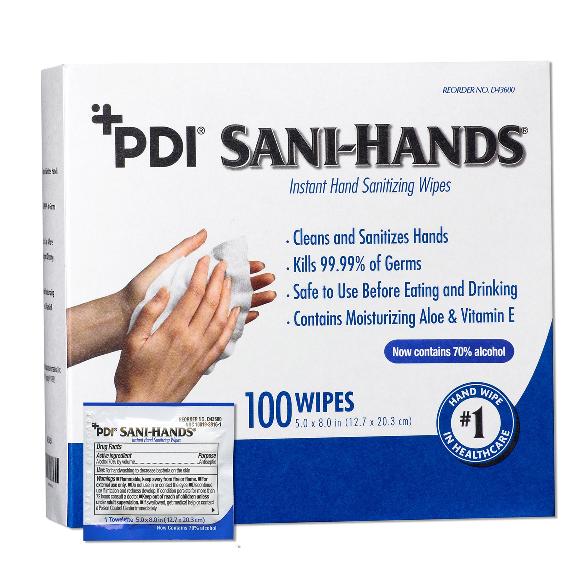 Professional Disposables - D43600 Sani-Hands® Hand Sanitizing Wipes