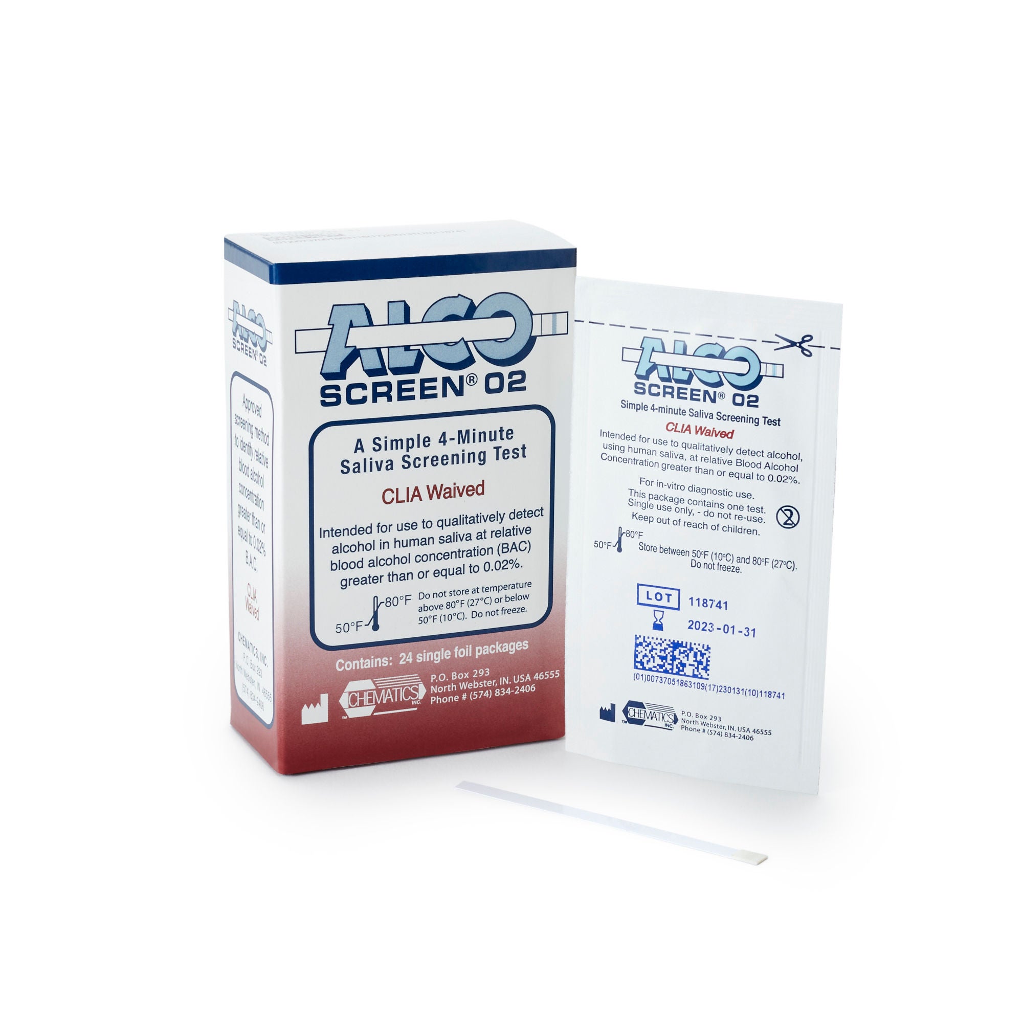 Abbott Rapid Dx North America LLC - 56024 Drugs of Abuse Test Kit Alco-Screen 02® Alcohol Screen 24 Tests CLIA Waived