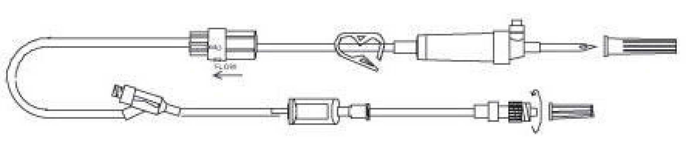 Advanced Medical Systems - AMS-292-2 Primary IV Administration Set Vygon Gravity 1 Port 0.2 Micron Filter 84 Inch Tubing Solution Flow Regulator