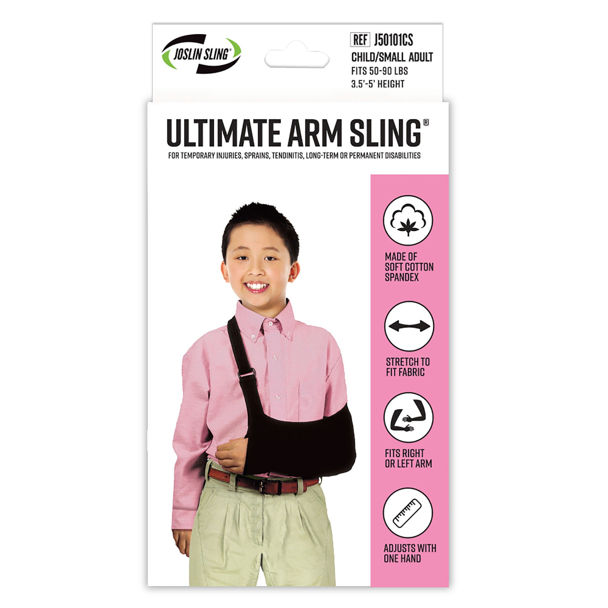 Brownmed - J50101ZL Arm Sling Ultimate Arm Sling® D-Ring / Hook and Loop Strap Closure Child Size / Small Adult
