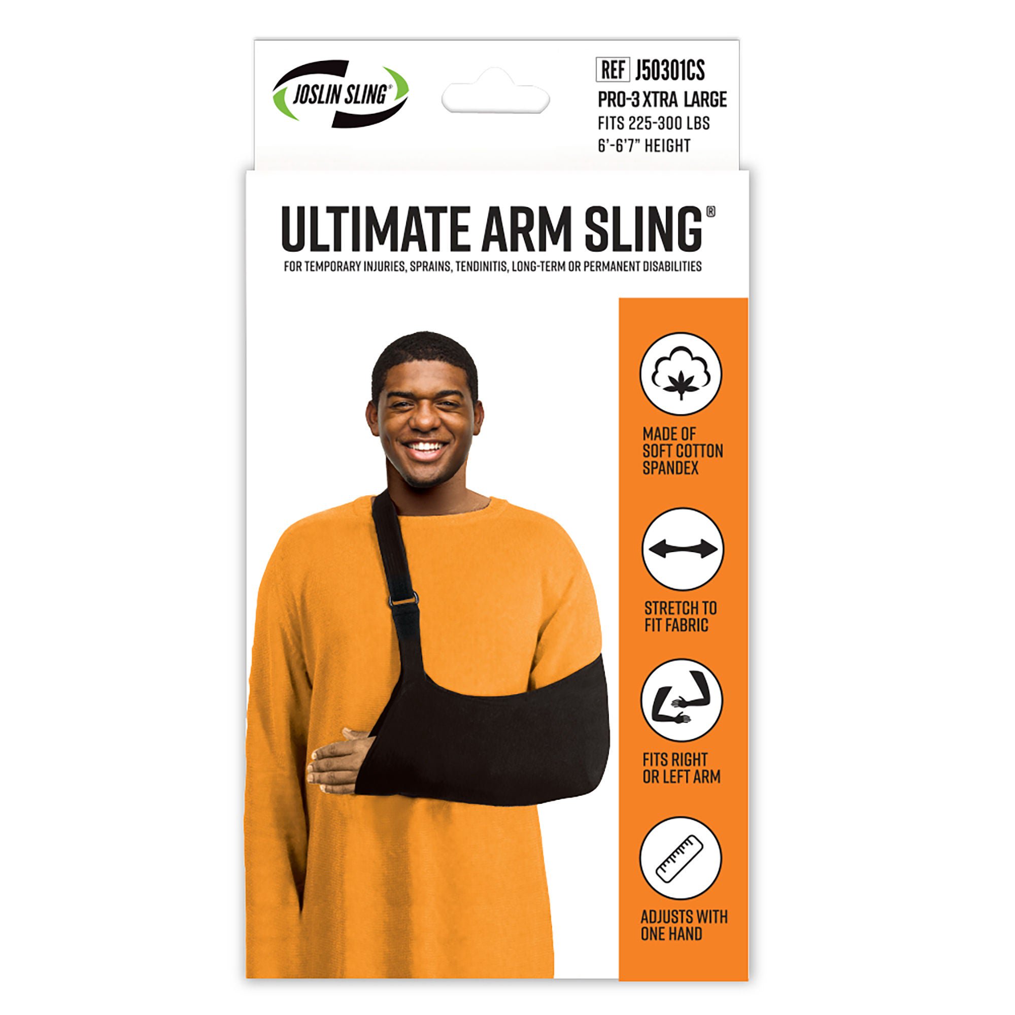 Brownmed - J50301ZL Arm Sling Ultimate Arm Sling® D-Ring / Hook and Loop Strap Closure Pro-3X-Large