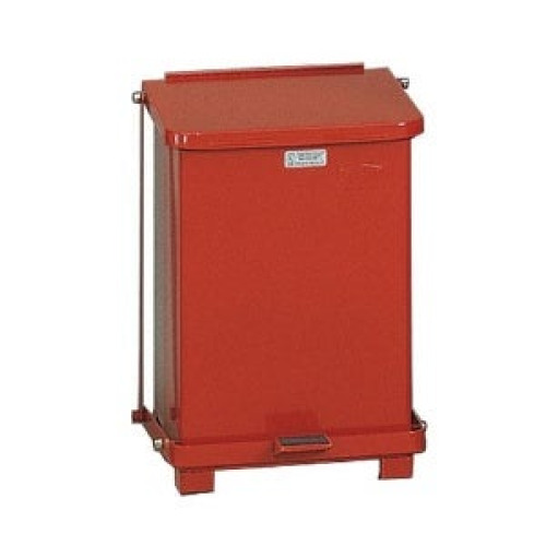 Essendant Co-United Stationers - RCPST7EPLRED Medical Waste Trash Can Rubbermaid® Defenders® 28 Quart / 7 gal. Red Steel Square