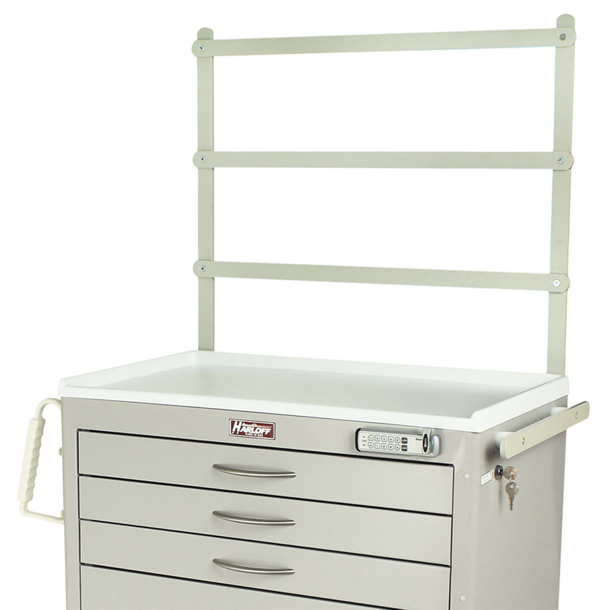 Harloff - MD30-RBR3 Cart Back Rail System Classic Line Medical Carts