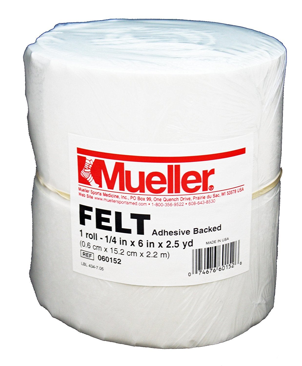 Mueller Sports Medicine - 060152 Orthopedic Felt Roll Adhesive Mueller® 6 Inch X 2.5 Yard Felt