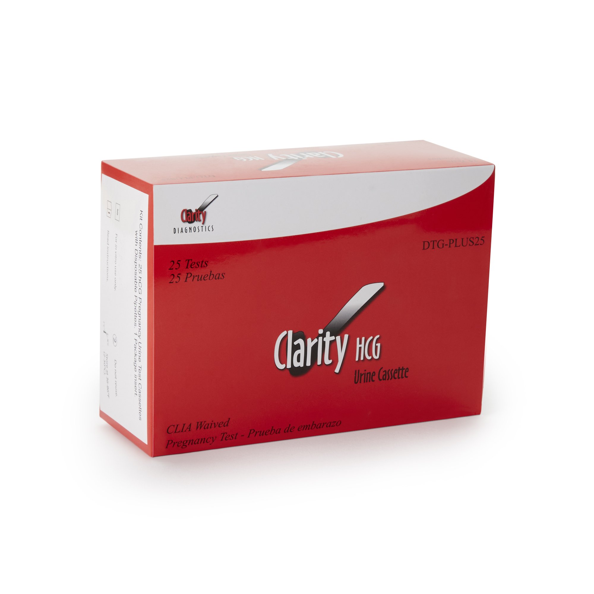 Clarity Lab Group LLC DTG-PLUS25 - Clarity® hCG Pregnancy Fertility Reproductive Health Test Kit - 1/Box