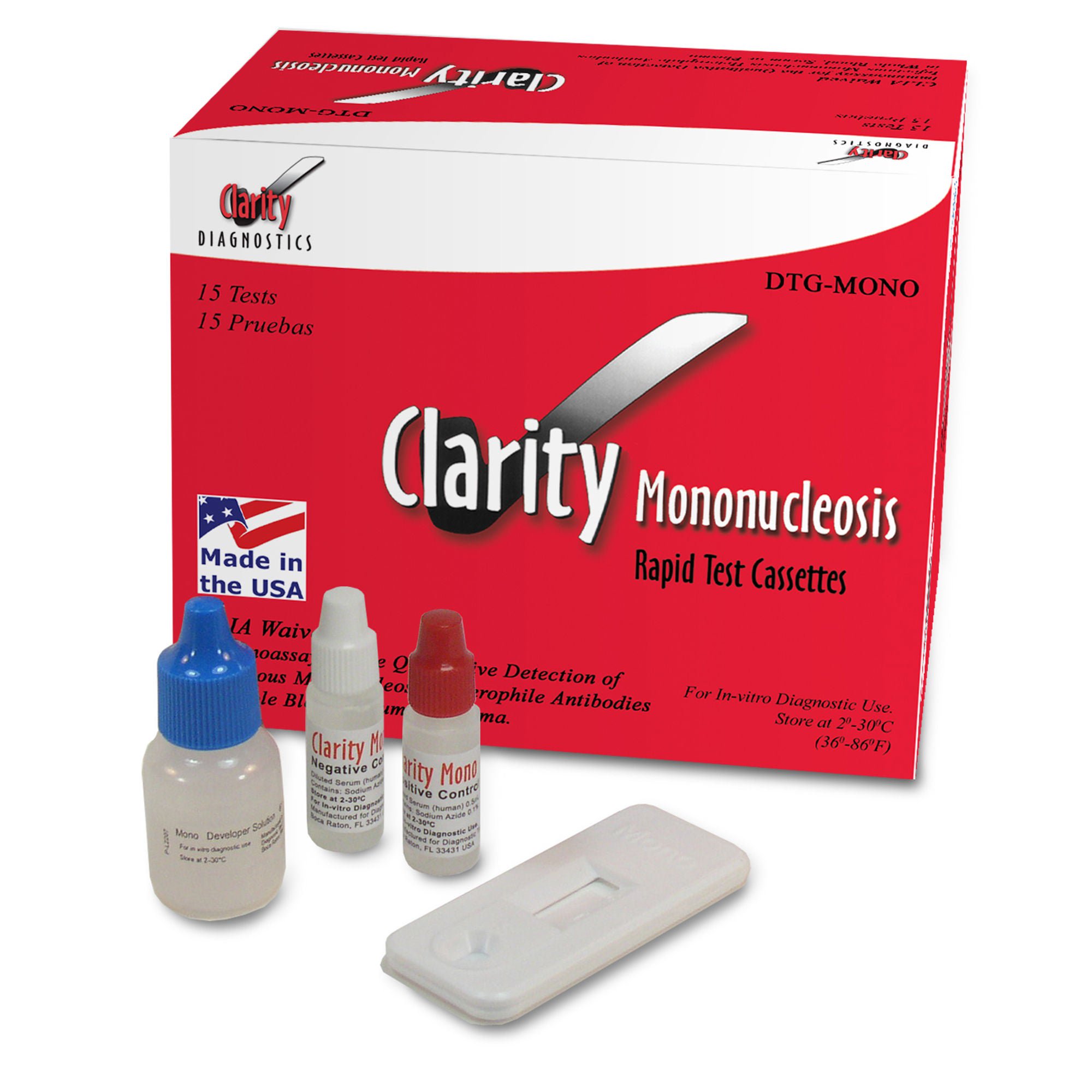 Clarity Lab Group LLC - DTG-MONO Clarity® Infectious Mononucleosis Infectious Disease Immunoassay Test Kit