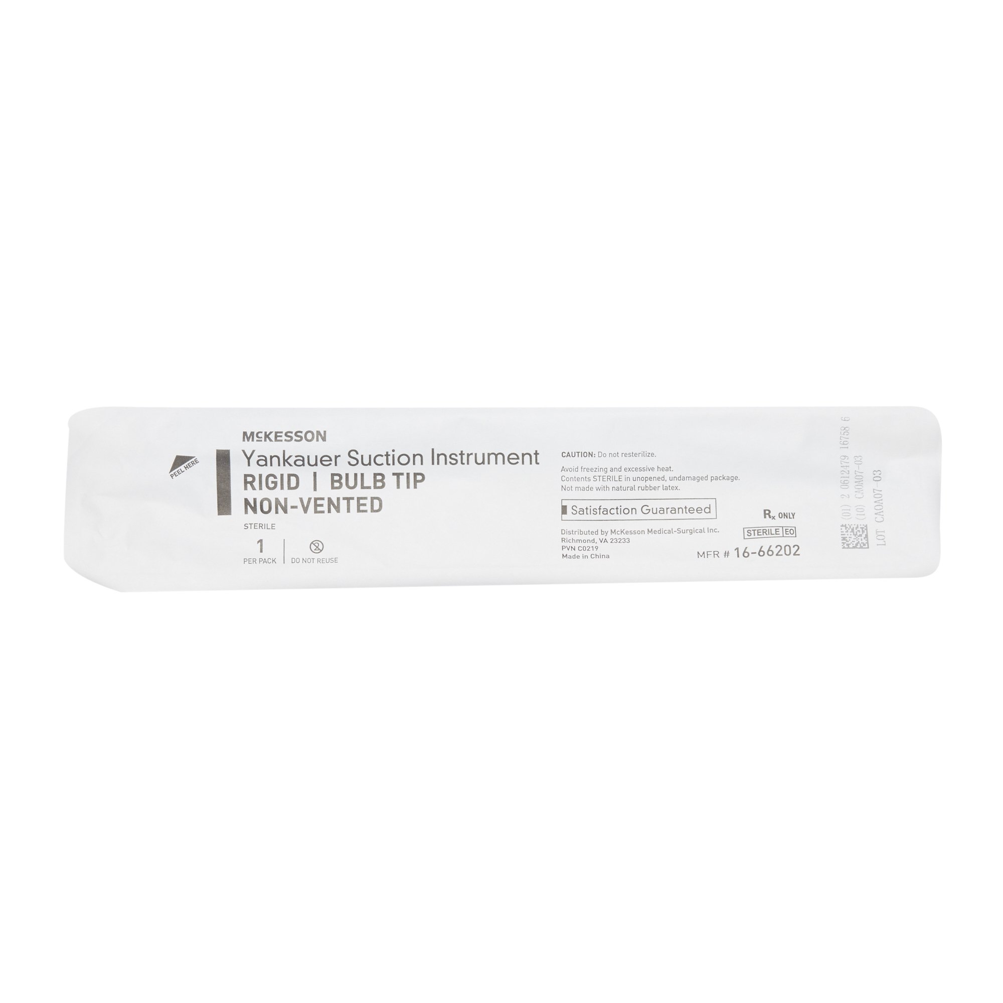 McKesson Brand - 16-66202 McKesson Yankauer Style Suction Tube Handle
