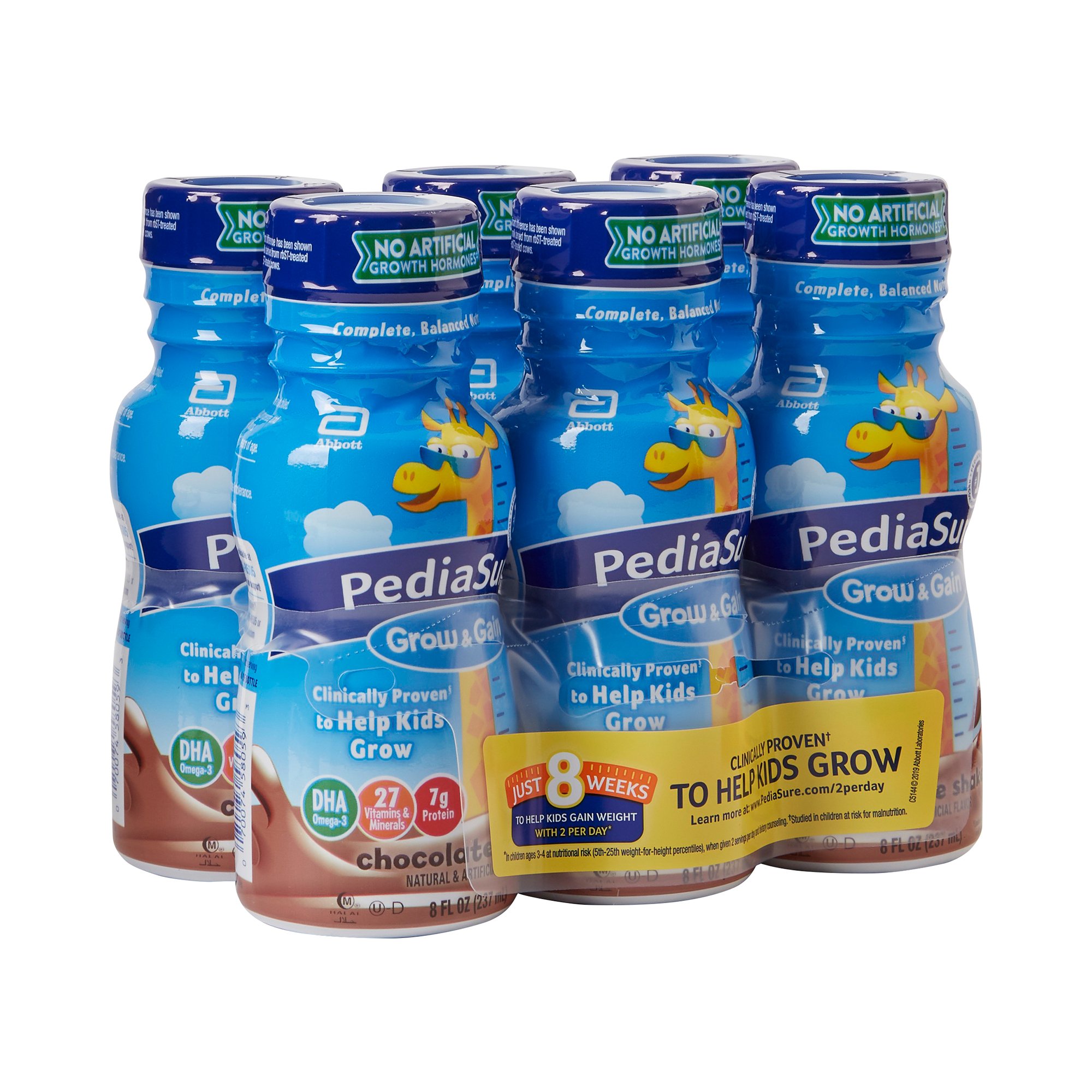 Abbott Nutrition 58058 - PediaSure® Grow & Gain Chocolate Shake, 8-ounce bottle - 1/Each, 6/Pack, 24/Case