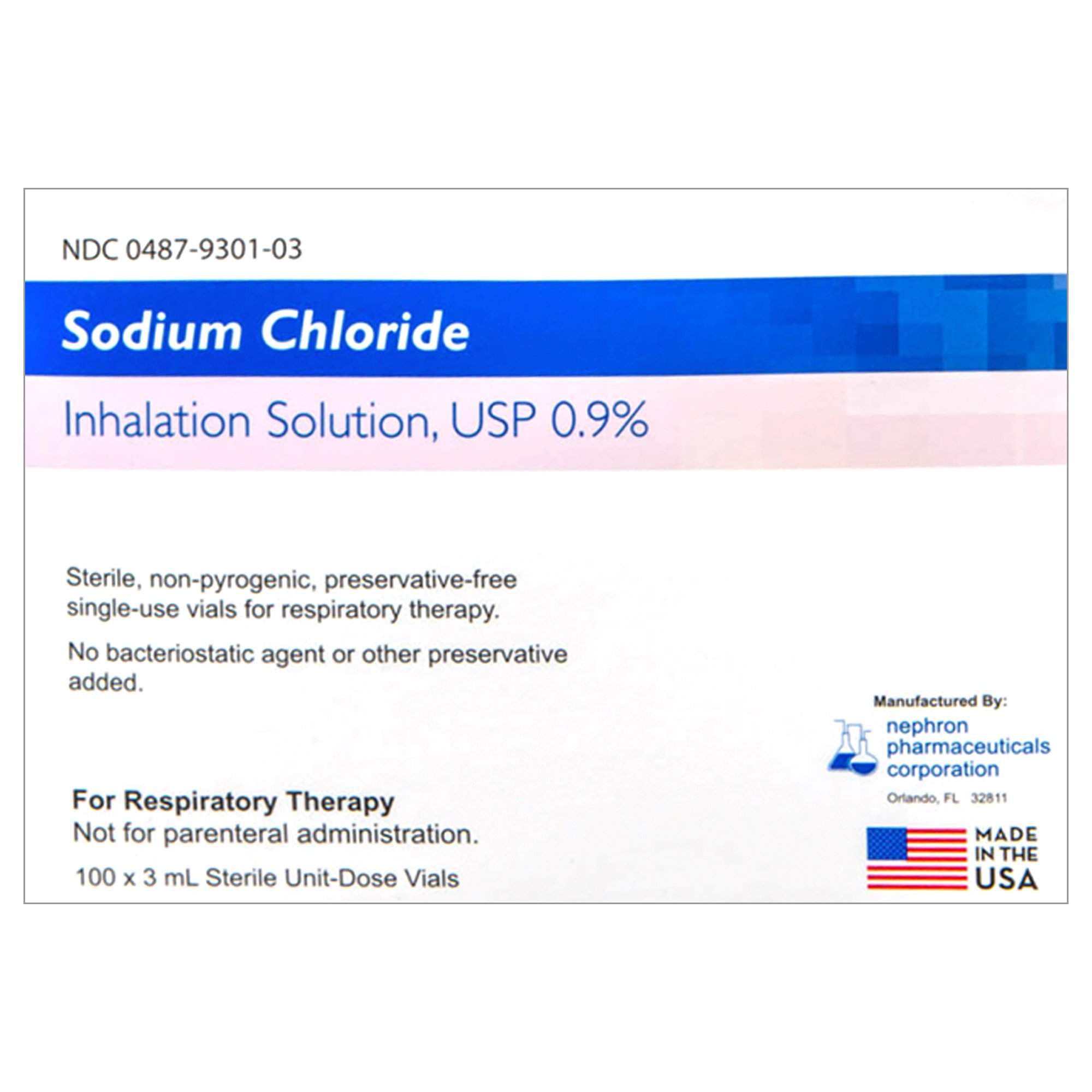 Nephron Pharmaceutical - 00487930103 Respiratory Therapy Solution