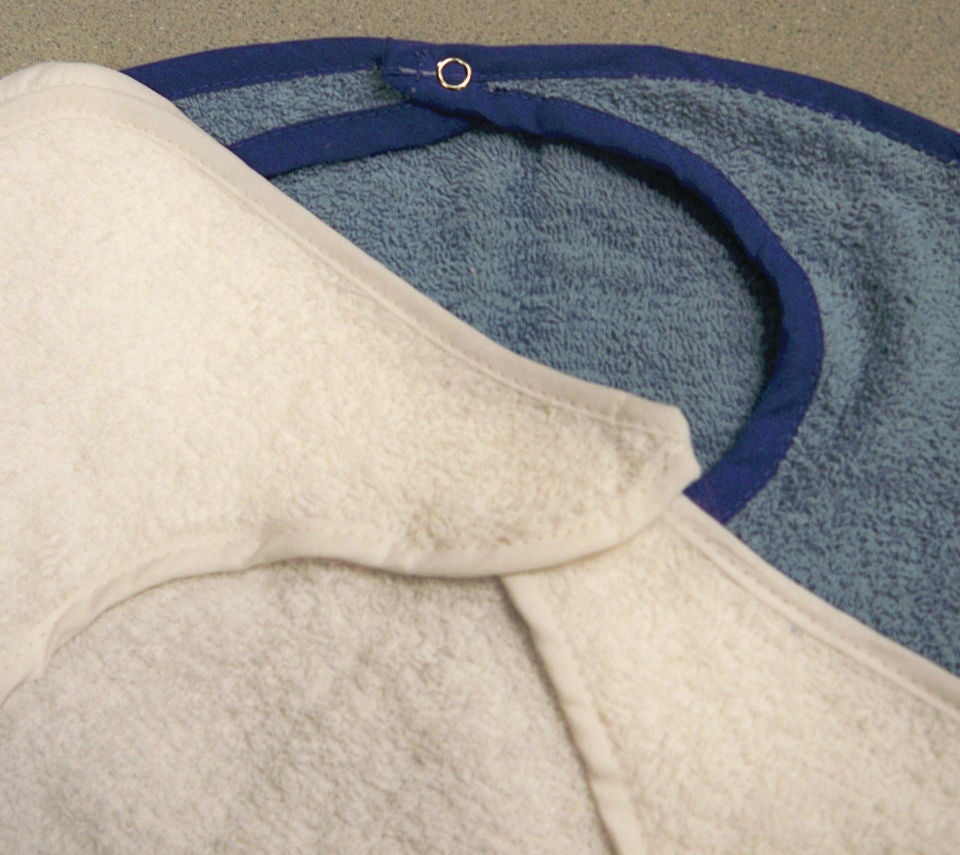 Standard Textile - 97110230 Bib Snap Closure Reusable Terry Cloth Blue