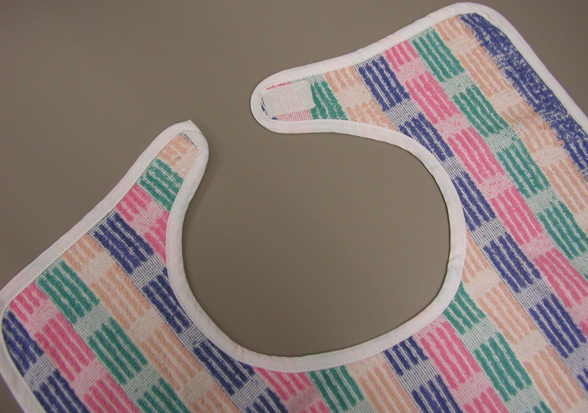 Standard Textile - 97151398 Bib Tie Closure Reusable Cotton / Polyester Striped