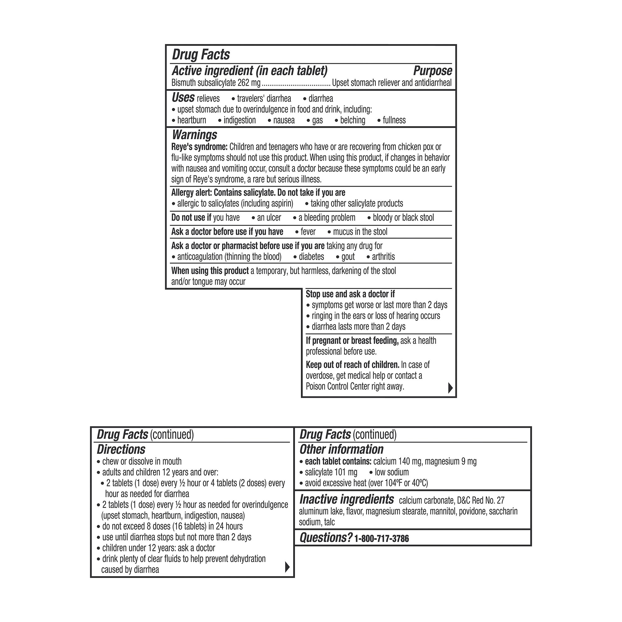 Procter & Gamble 37000047710 - Pepto Bismol® Bismuth Subsalicylate Anti-Diarrheal - 48/Box