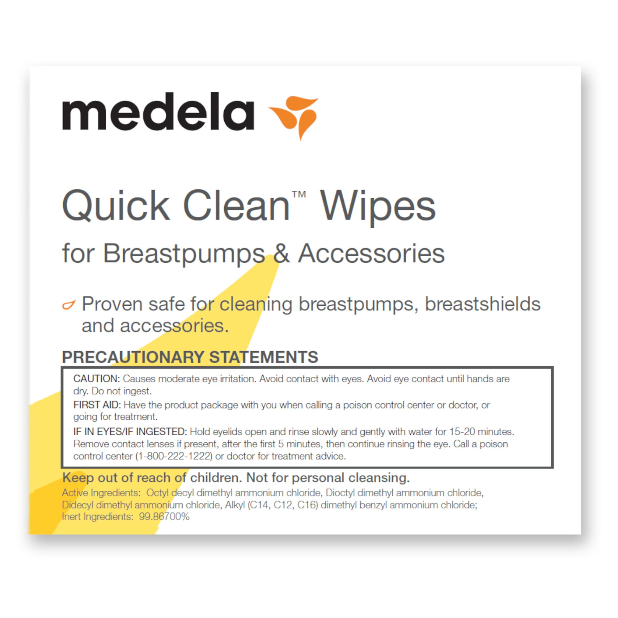 Medela 87059 - Quick Clean™ Breast Pump Wipe - 1/Box, 12/Case