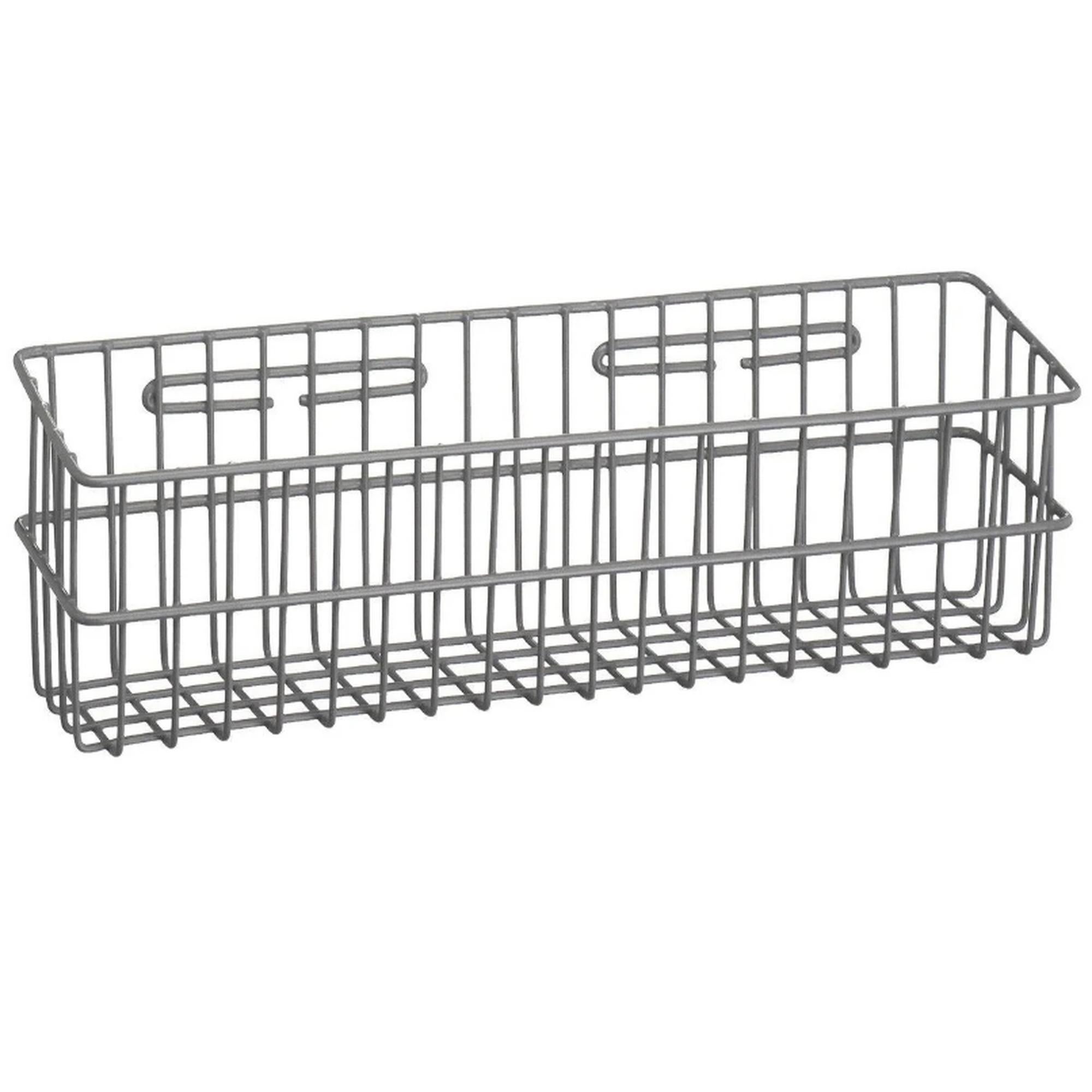 R & B Wire Products - 2250 Storage Basket Silver Wire / Vinyl 5 X 6 X 19 inch