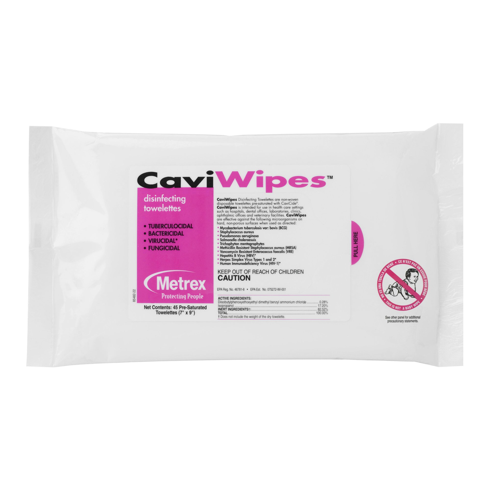 Metrex Research - 13-1224 Metrex CaviWipes Surface Disinfectant Alcohol-Based Wipes