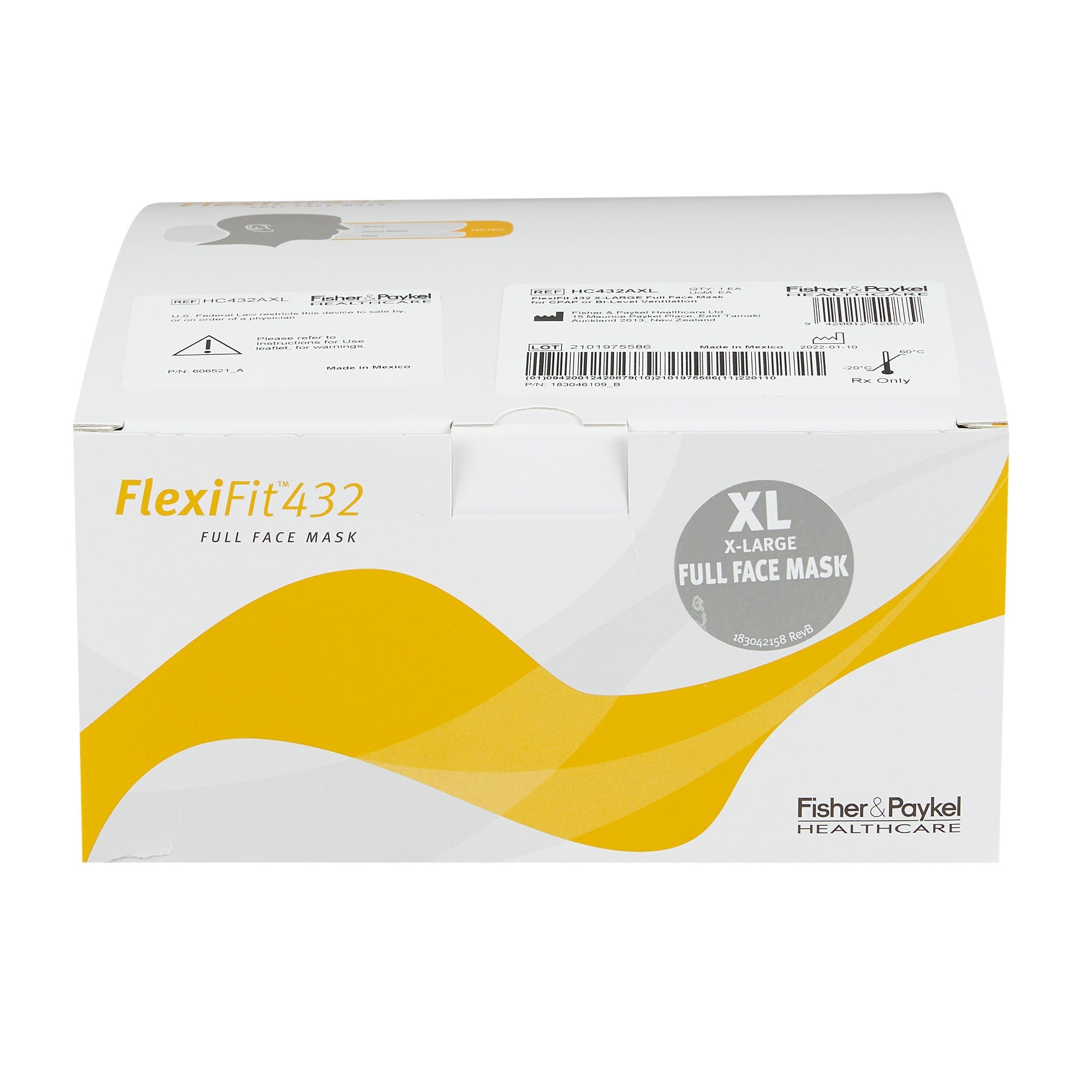 Fisher & Paykel - HC432AXL CPAP Mask Kit CPAP Mask Kit FlexiFit™ 432 Full Face Style X-Large Cushion