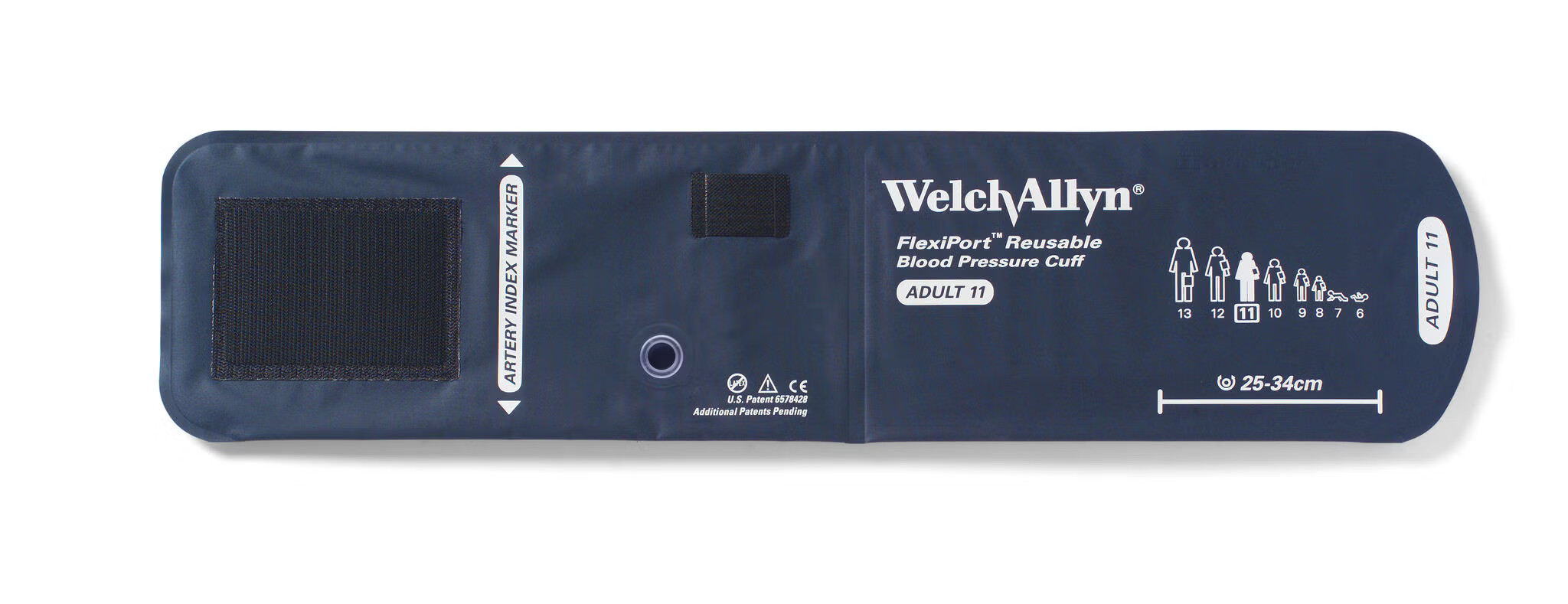 Welch Allyn - REUSE-10-2SC Reusable Blood Pressure Cuff FlexiPort® 20 to 26 cm Arm Nylon Cuff Small Adult Cuff