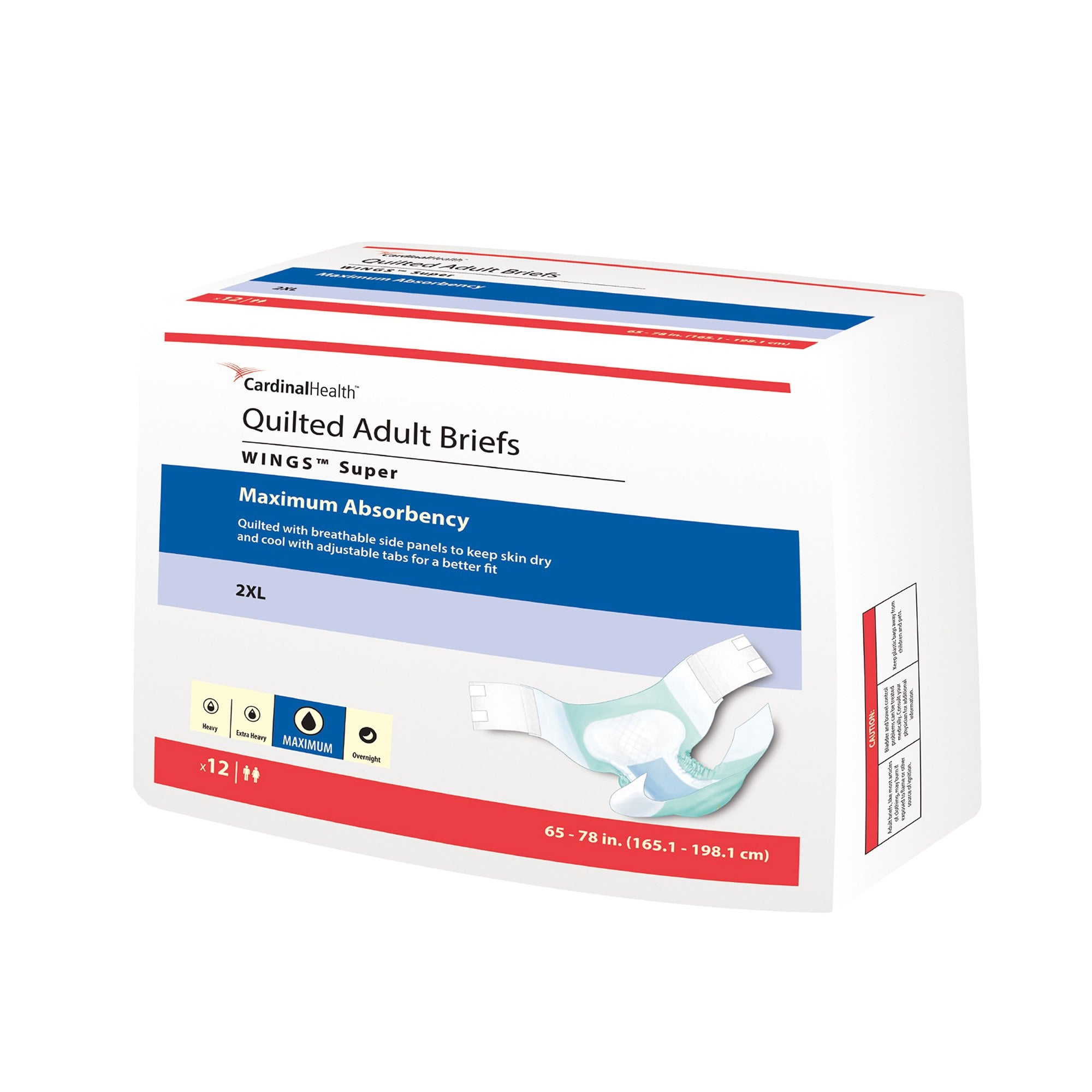 Cardinal - 67093 Wings™ Super Maximum Absorbency Incontinence Brief