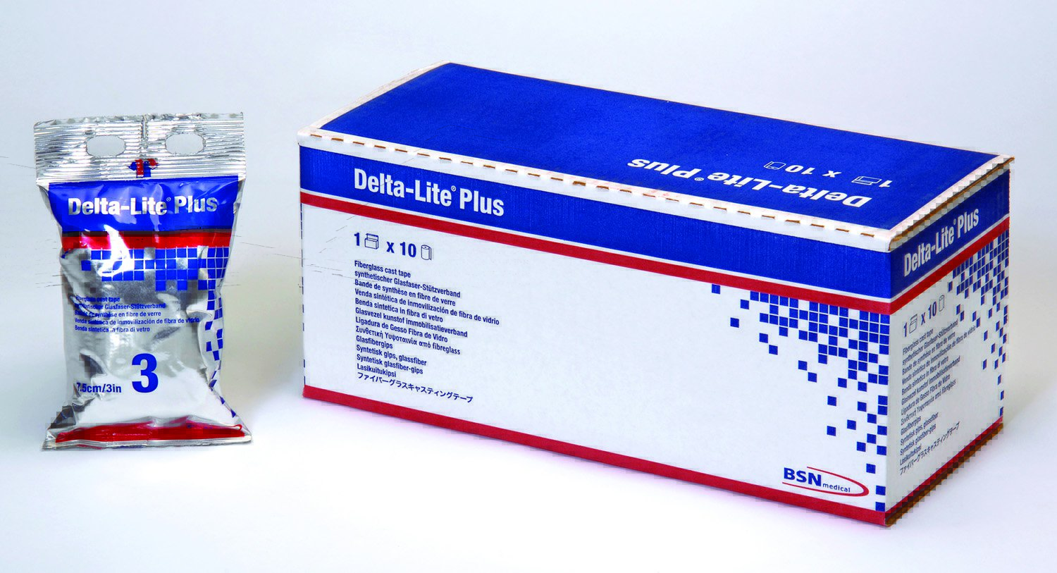 BSN Medical 7345832 - Delta-Lite® Plus Red Cast Tape, 4 Inch x 4 Yard - 10/Box