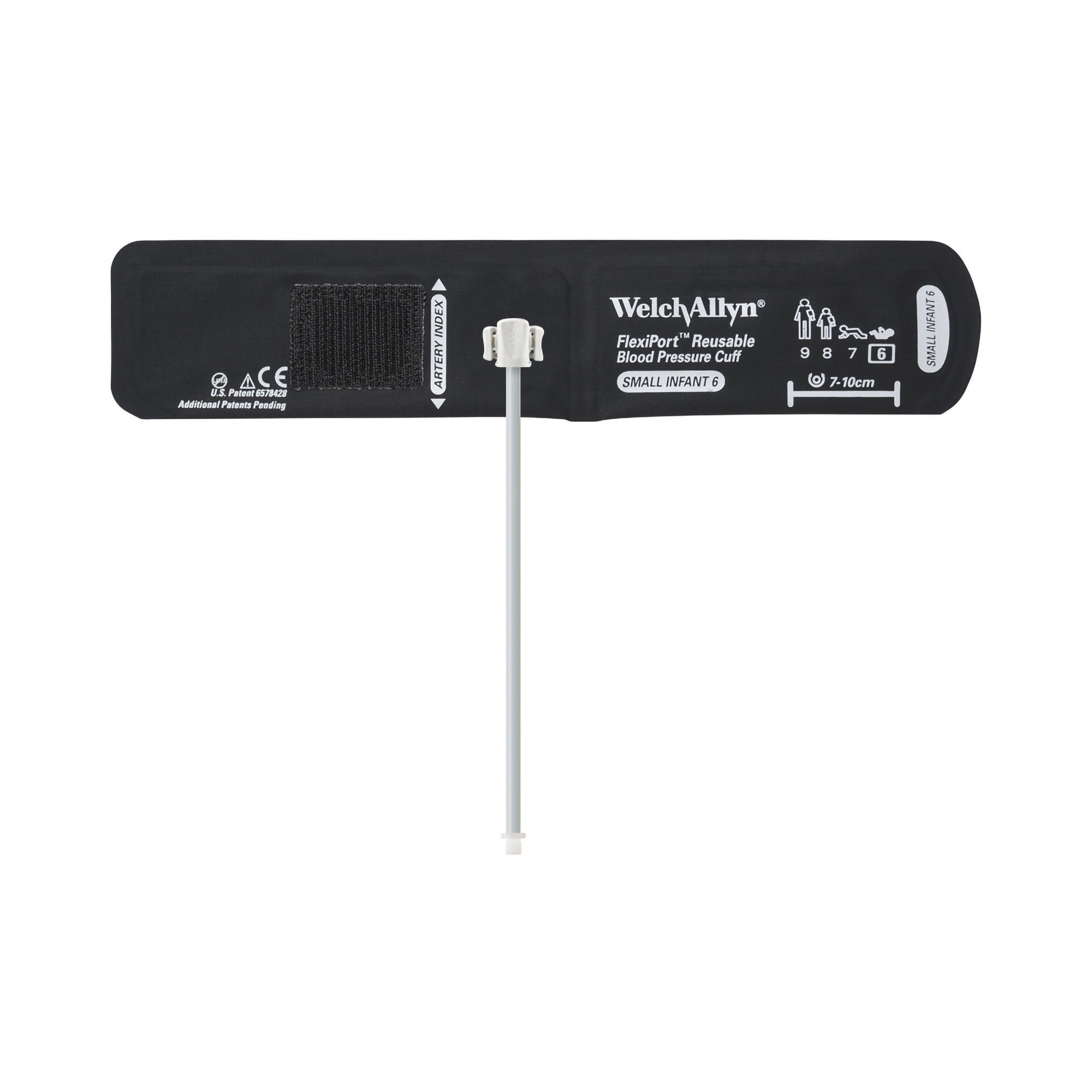 Welch Allyn - REUSE-06-1SC Reusable Blood Pressure Cuff FlexiPort® 7 to 10 cm Arm Nylon Cuff Infant Cuff